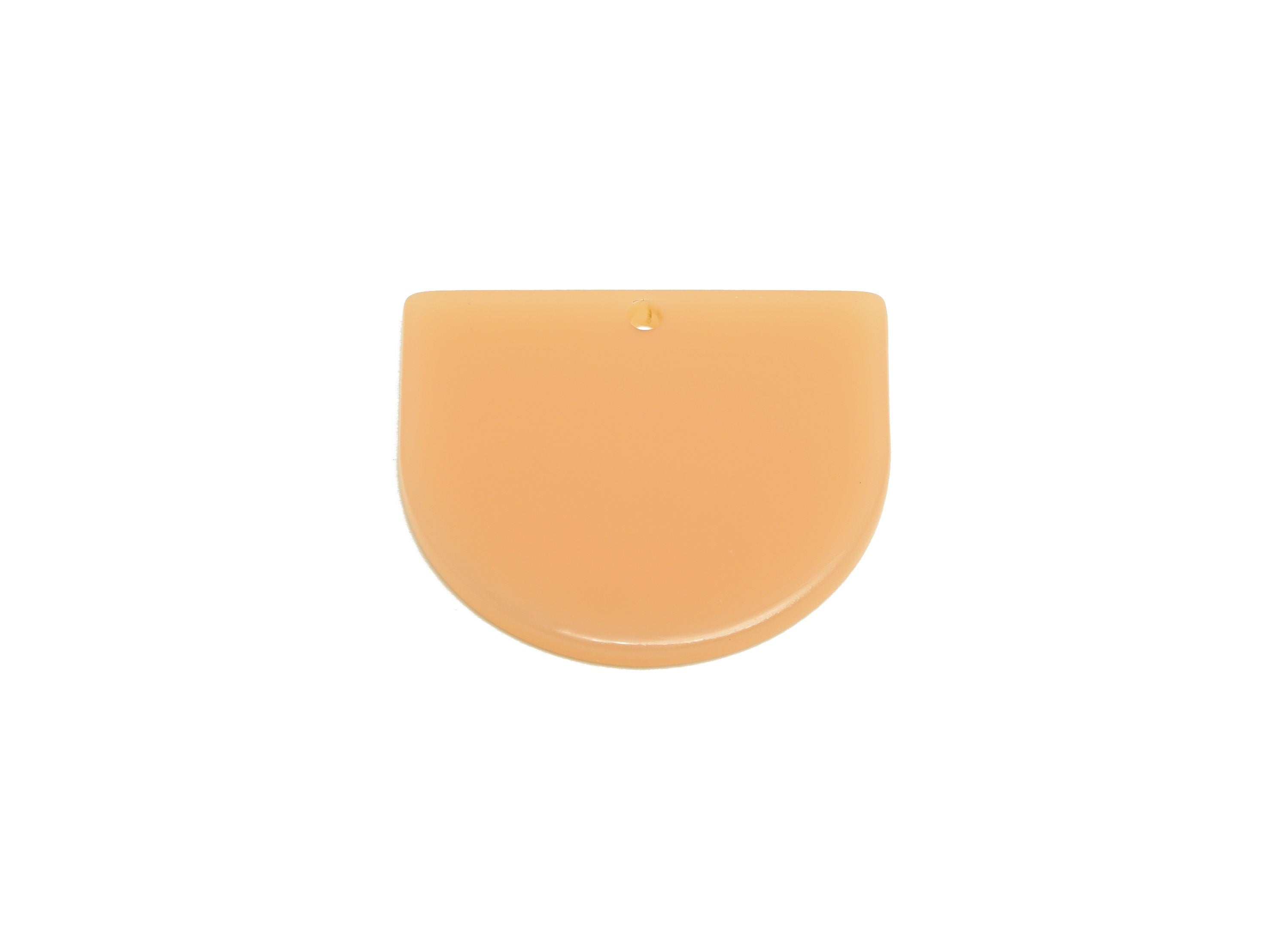 Acrylic D Earring Charms - Acrylic Cinnamon Pink Domed Pendant - Domed Charm - Color Code: A1027 - 33.48x29x2mm - AC1094-A1027 - DOMEDBAZAAR