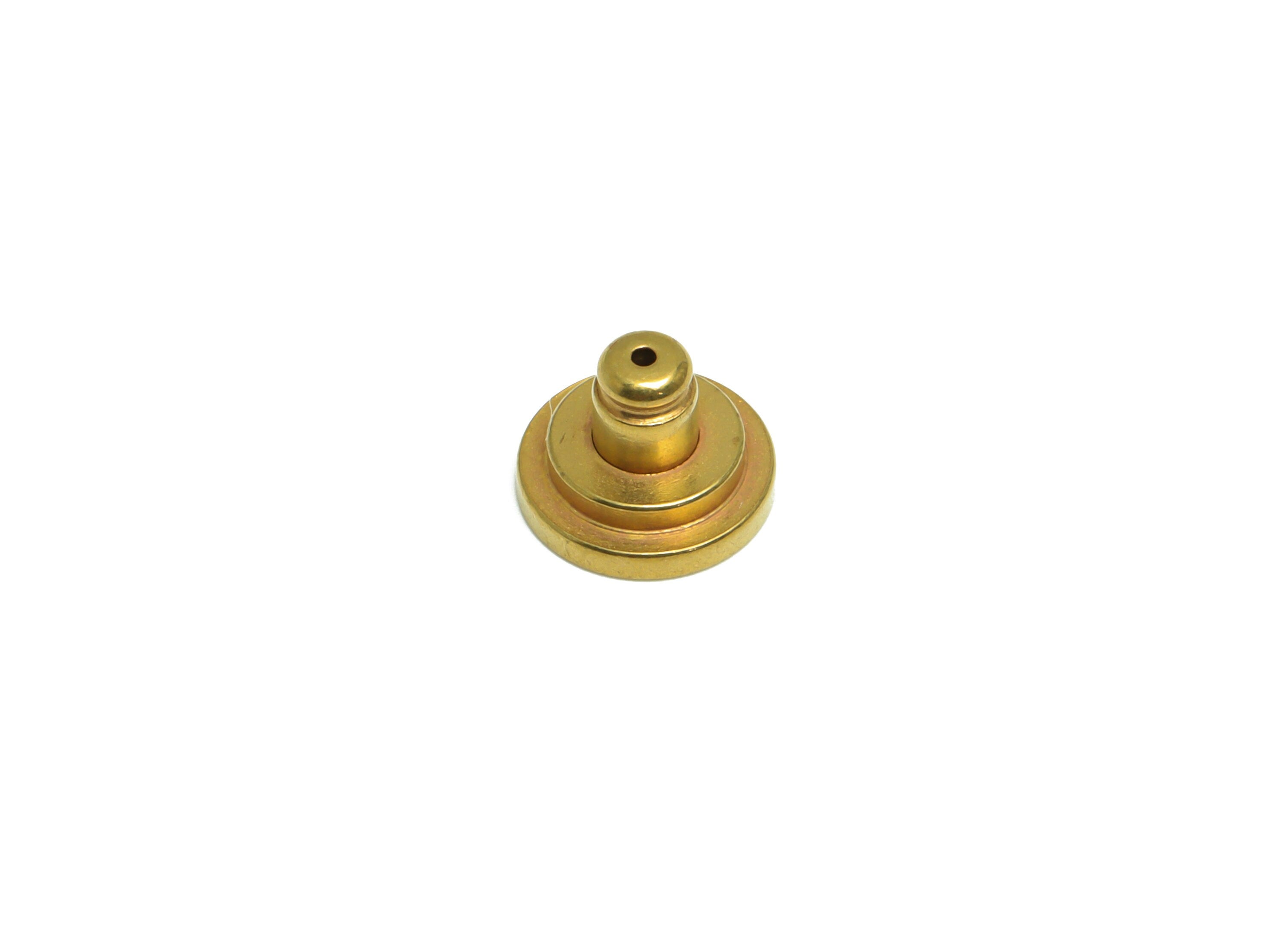 Brass Flat Plate Earring Back - Brass Stud Earring Back Stopper - Earring Post Nuts Stopper - Rubber Earring Back - 10x10x7.23mm - PP10126 - DOMEDBAZAAR