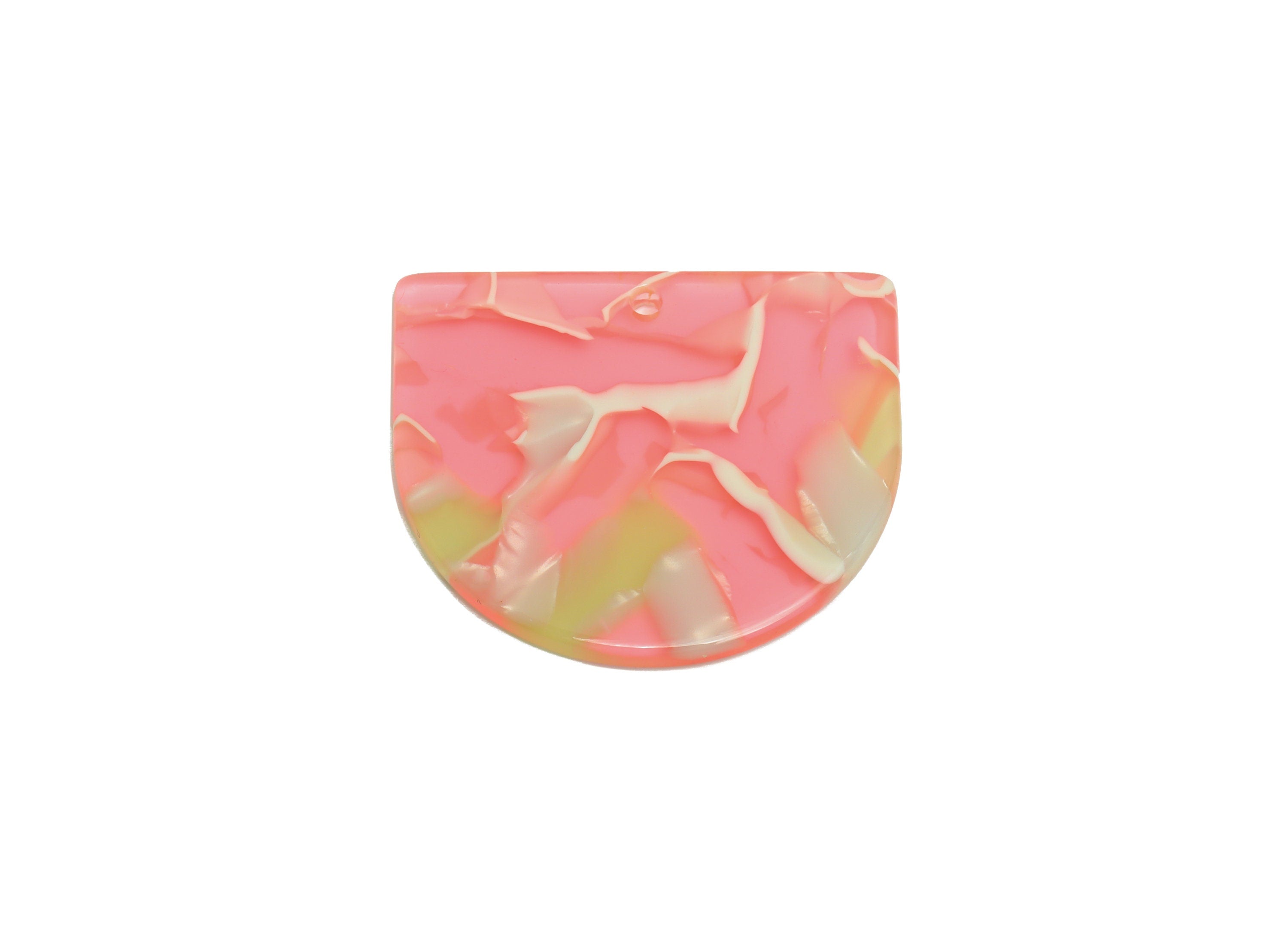 Acetic Acid D Charms - Acetic Domed Earring Charm - Acetic Domed Pink Pendant - Color Code: A1022 - 33.45x29.09x2.5mm - AC1094-A1021 - DOMEDBAZAAR