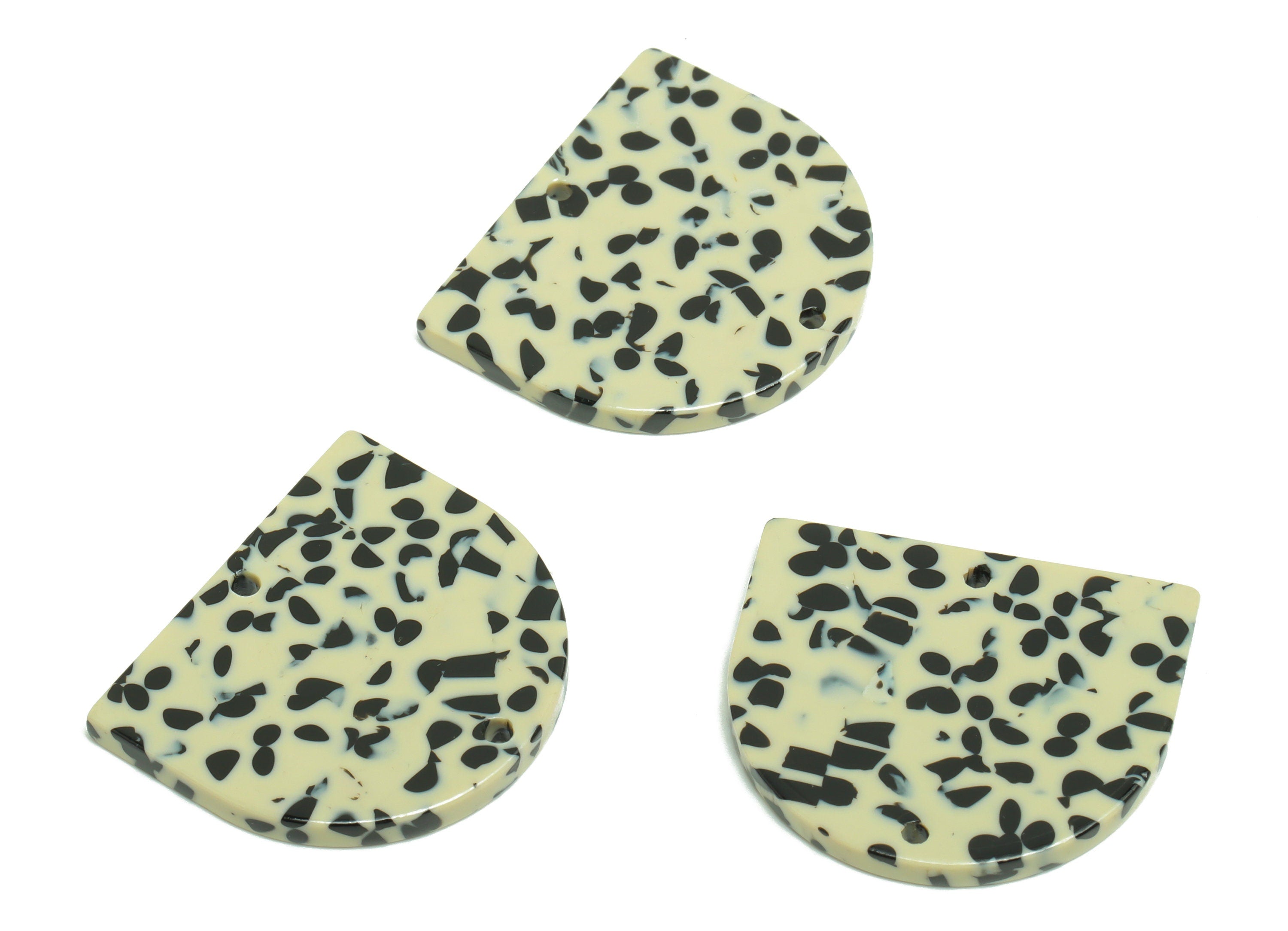 Acetic Acid D Earring Charms - Acetic Domed Earring Charm - Acetic Domed Pendant - Color Code:A785 - 27.67x23.87x2.65mm - AC2627-A785 - DOMEDBAZAAR