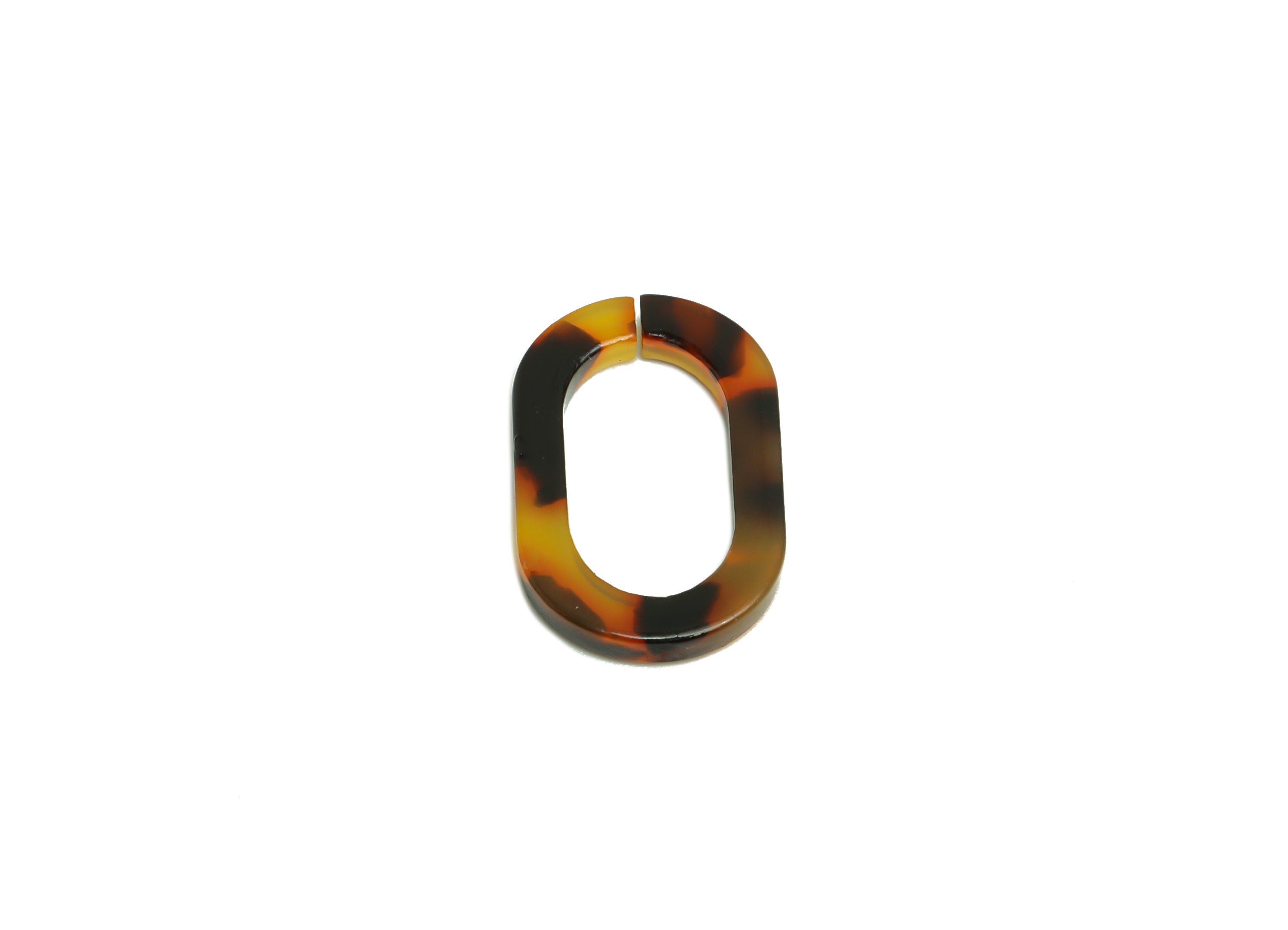 Acetic Acid Earring Charms - Acetic Oval Earrings Charms - Tortoise Shell Pendant - Oval Link Ring - Color Code: A01 - 19x13x2mm - AC2631 - DOMEDBAZAAR