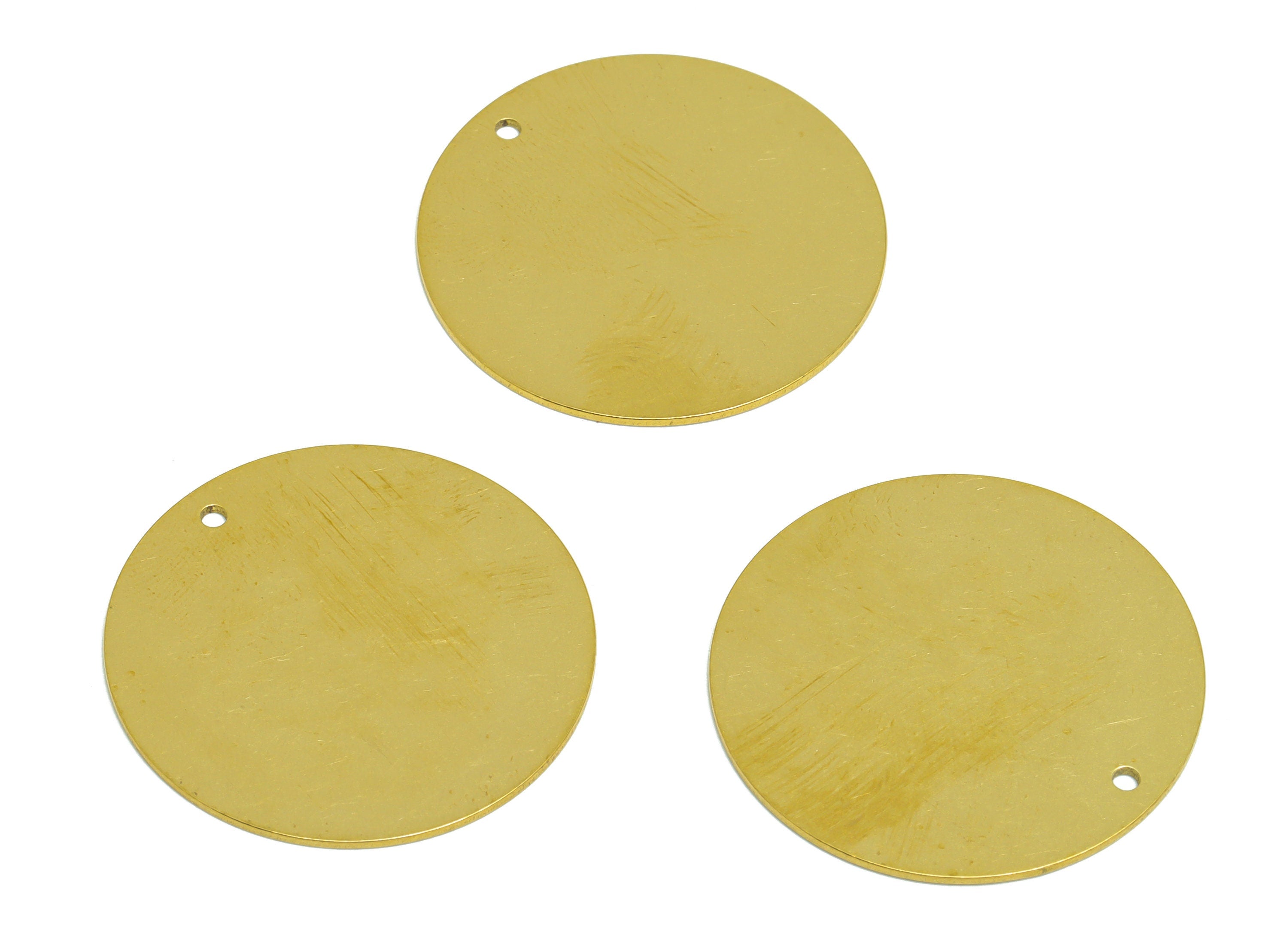 30mm Brass Round Earring Charm - Raw Brass Circle Pendant - Brass Geometry Charm - Stamping Blank Charm - 30x30x0.8mm - PP10313 - DOMEDBAZAAR