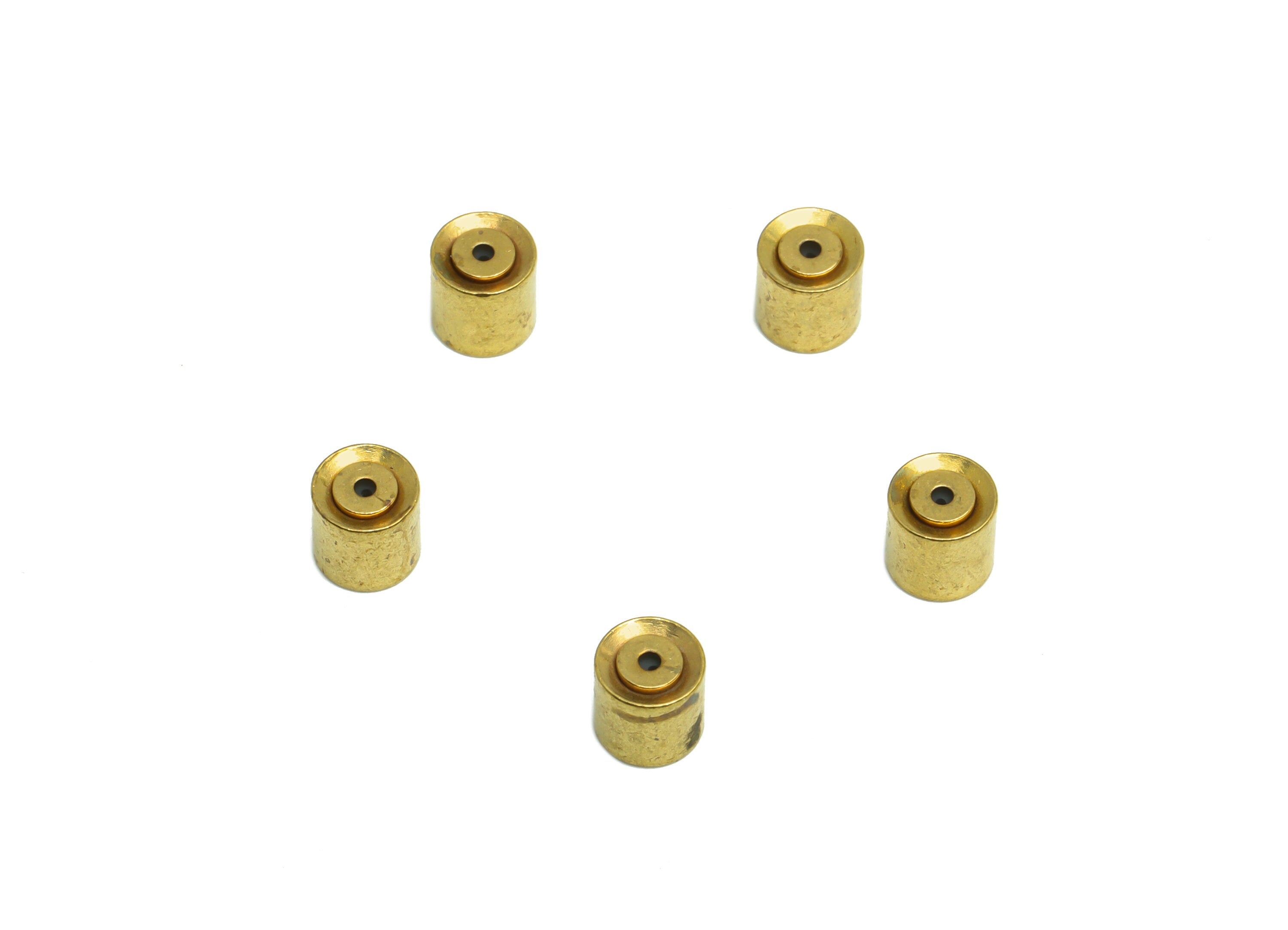 Brass Bead Earring Backs - Raw Brass Bead Cylinder Stopper - Ear Nuts - Ear Wire Backs - Jewelry Making Supplies - 4.9x4.85x4.9mm - PP7348B - DOMEDBAZAAR