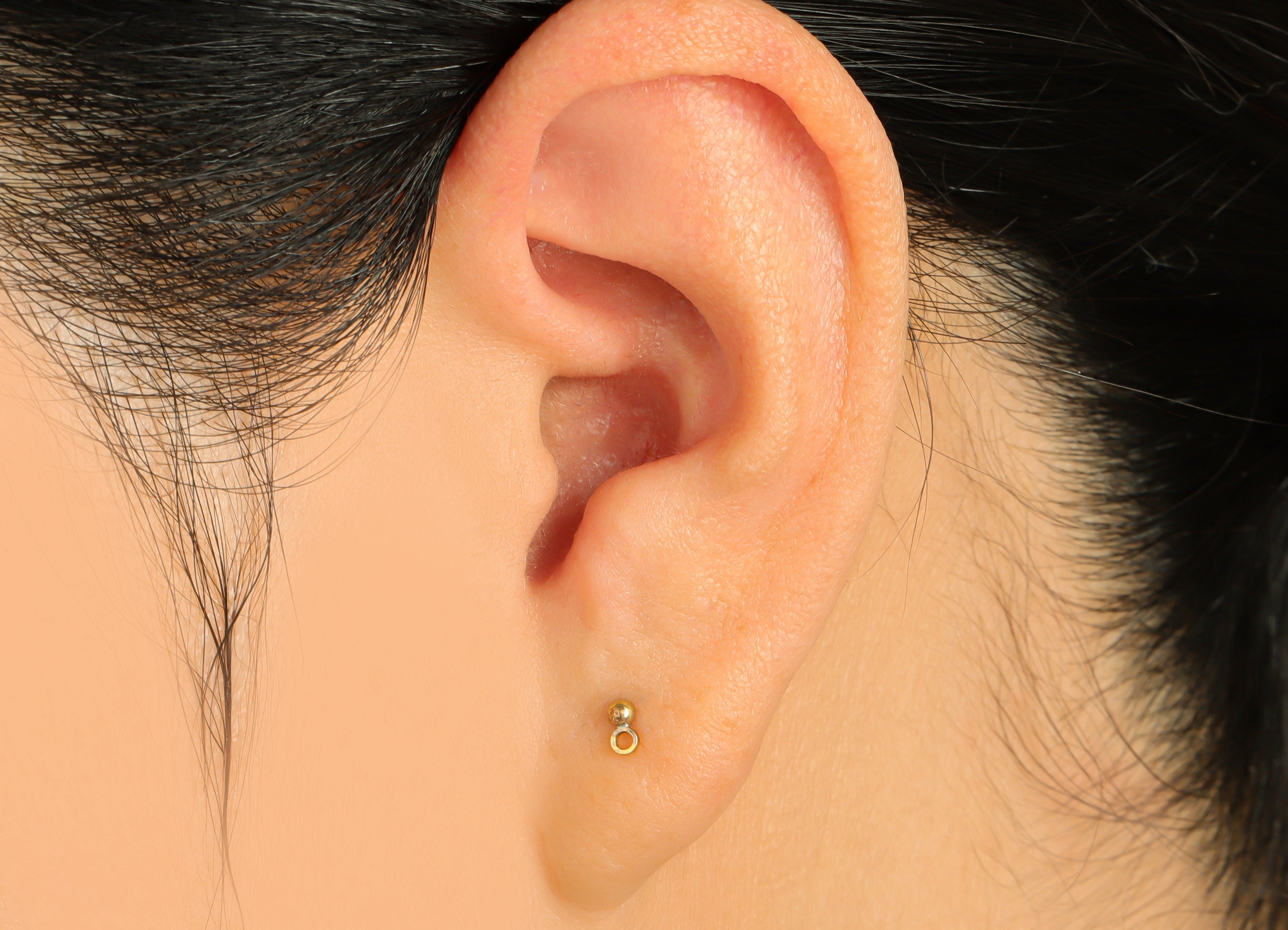 2mm Ball Stud Earring With Loop - Brass Ball Pad Stud - Brass Bead Earring Post- Raw Brass Ball Earring Loop - Jewelry Supplies - PP9619 - DOMEDBAZAAR