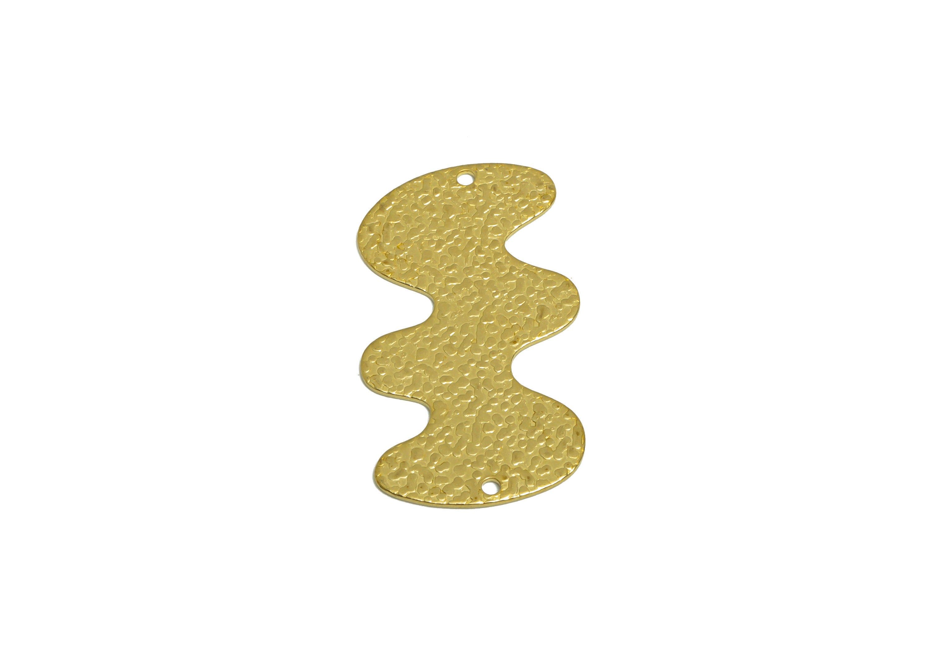 Cloud Earring Connector - Raw Brass Textured Cloud Earring Charms - Earrings Finding - Brass Cloud Connector - 30.5x17x0.64mm - PP10218 - DOMEDBAZAAR
