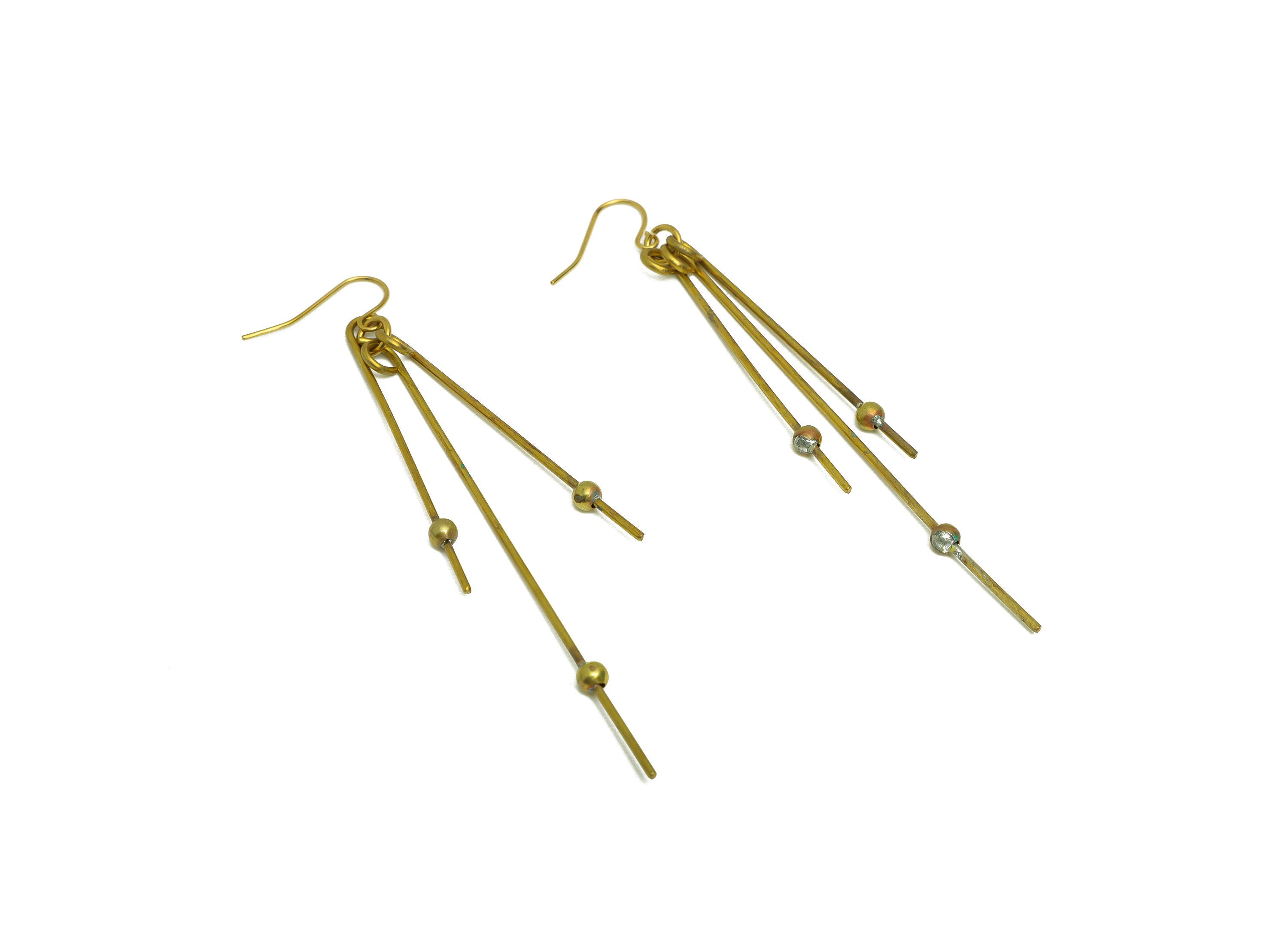 Brass Stick Wire Ear Wire - Brass Bar Bead Earring Hook - Brass Stick Earring Hook - Brass Stick Tassel Hook Earring - 100x8x1.2mm - PP10410 - DOMEDBAZAAR