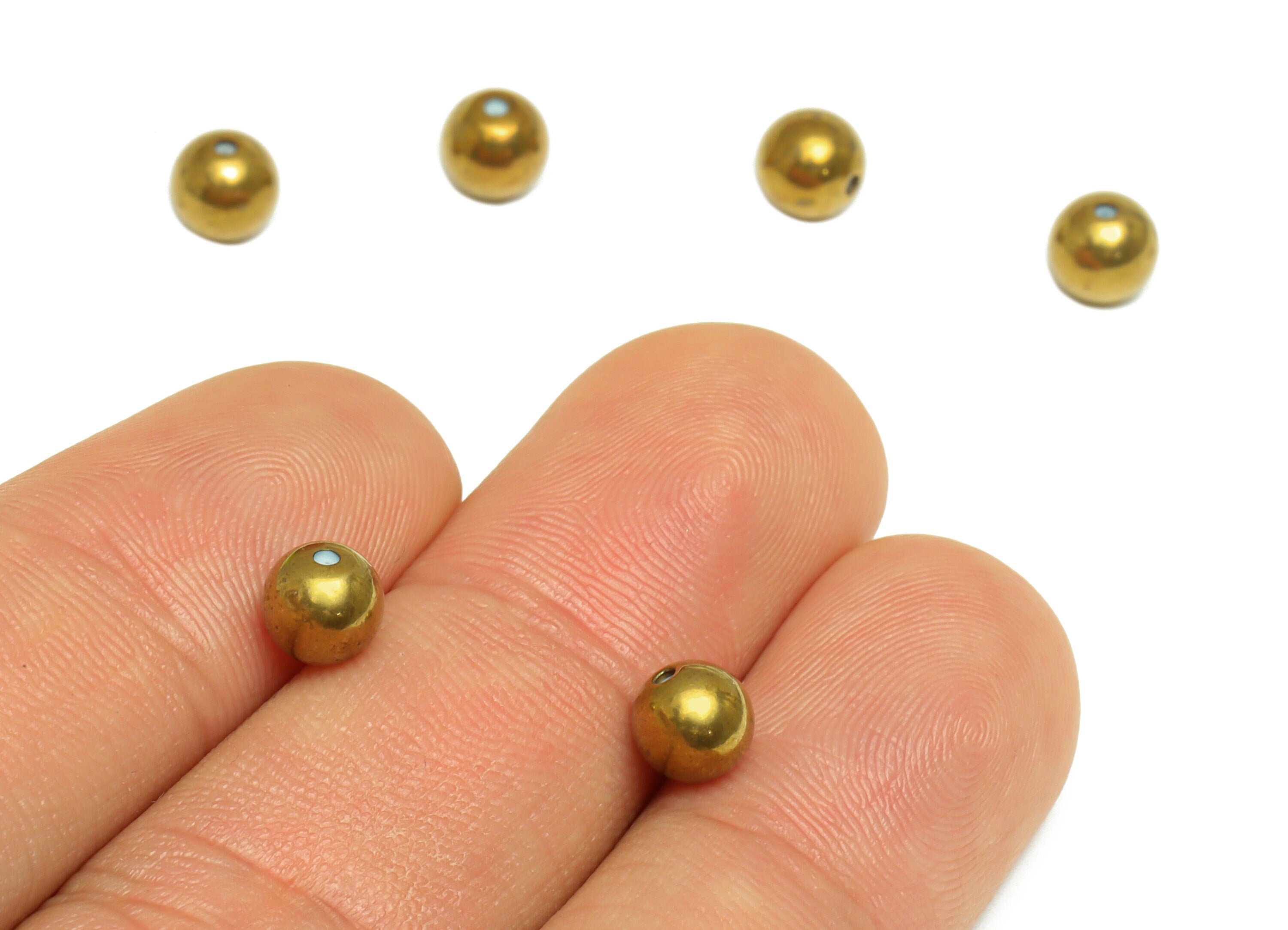 Brass Ball Earring Back - Brass Stud Earring Back Stopper - Earring Post Nuts Stopper - Rubber Earring Back - Post Back - 6x6x6mm - PP10127 - DOMEDBAZAAR