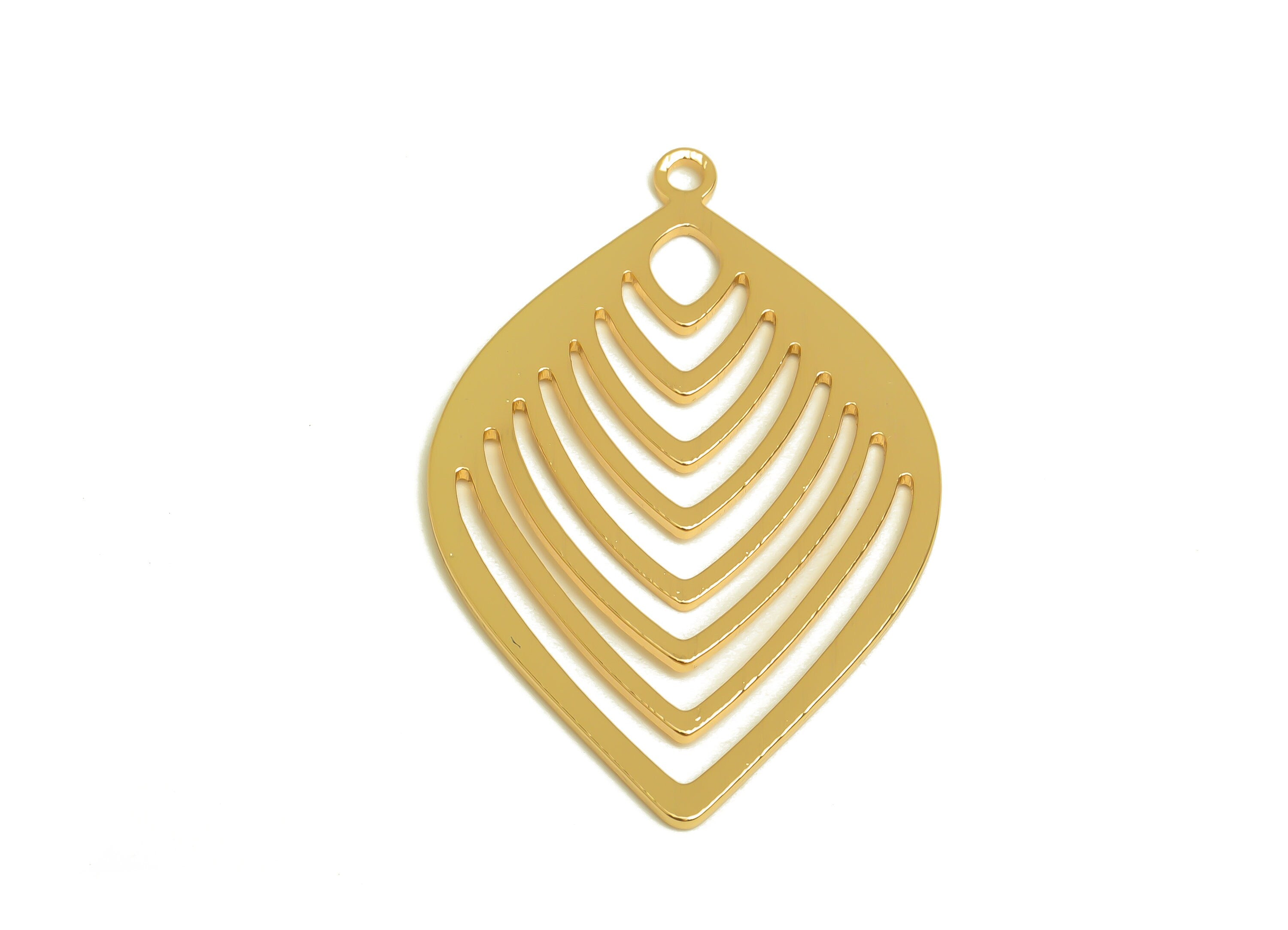 Brass Leaf Charms - Raw Brass Textured Leaf Earrings and Pendant - Minimalism Earring Findings - Jewelry Supplies - 43x 28x 1.1mm - PP10446 - DOMEDBAZAAR