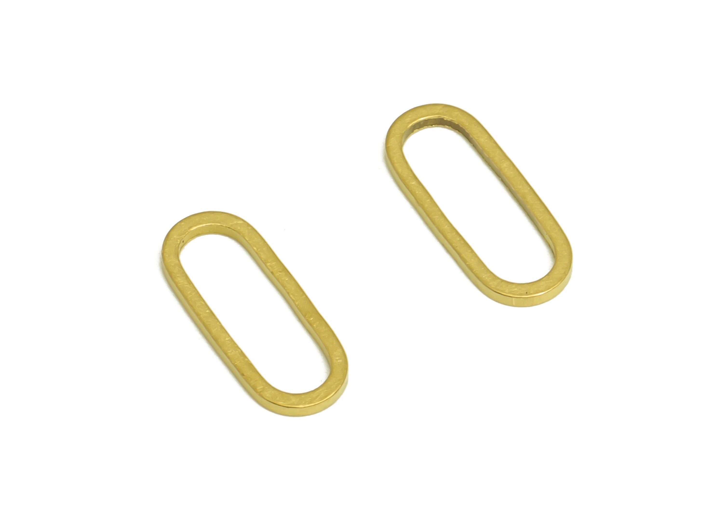 5*12 Brass Oval Charms - Raw Brass Oval Earring Charm - Brass Oval Connector - Geometry Earring Cham - 12x5x0.8mm - PP10353-5*12 - DOMEDBAZAAR
