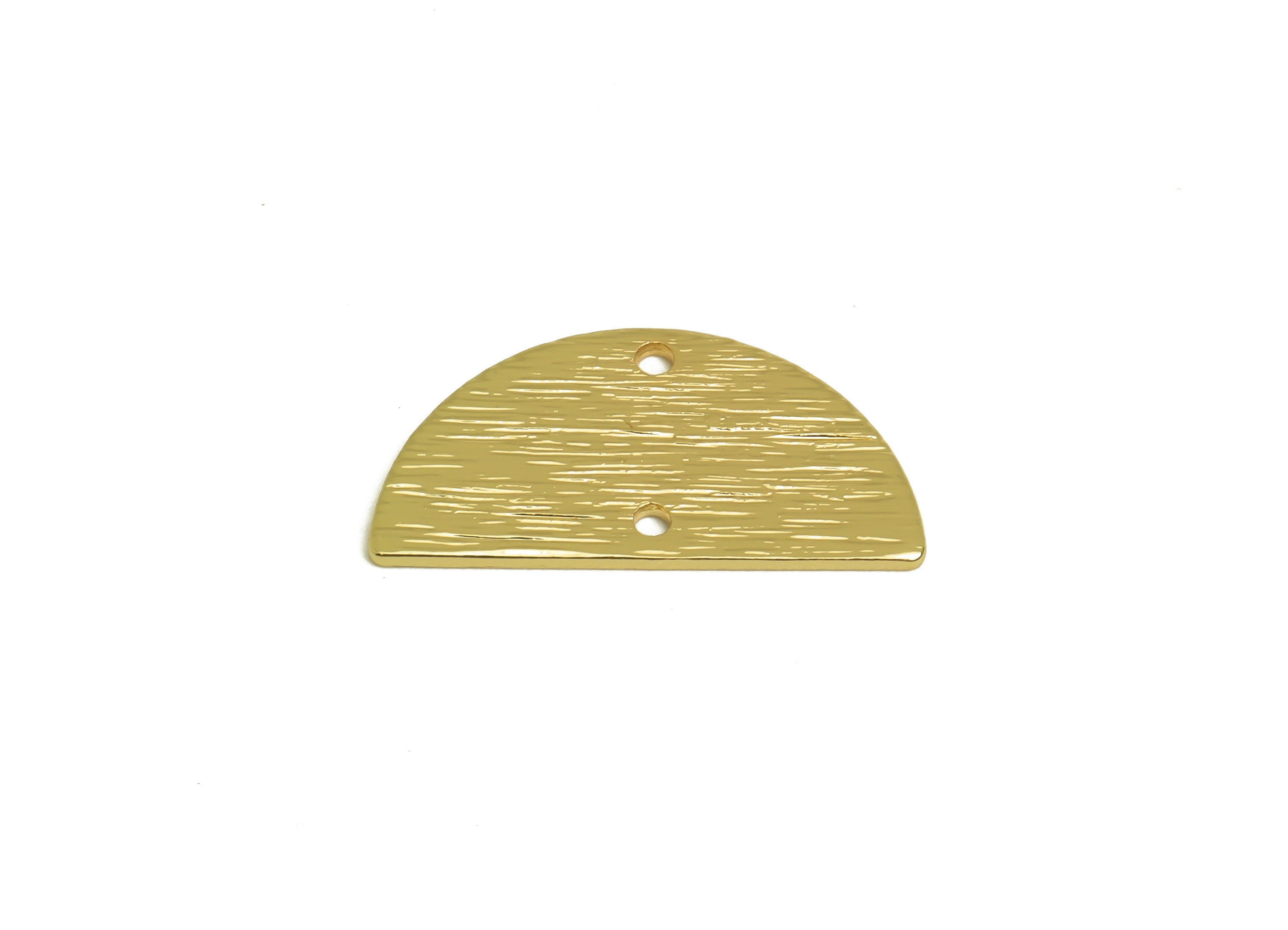 Brass Earring Connector - Semi Circle Earring Connector -Mini Half Moon Necklace Connector - KC Gold Tone Plating - 21x11x0.86mm - PP10462 - DOMEDBAZAAR