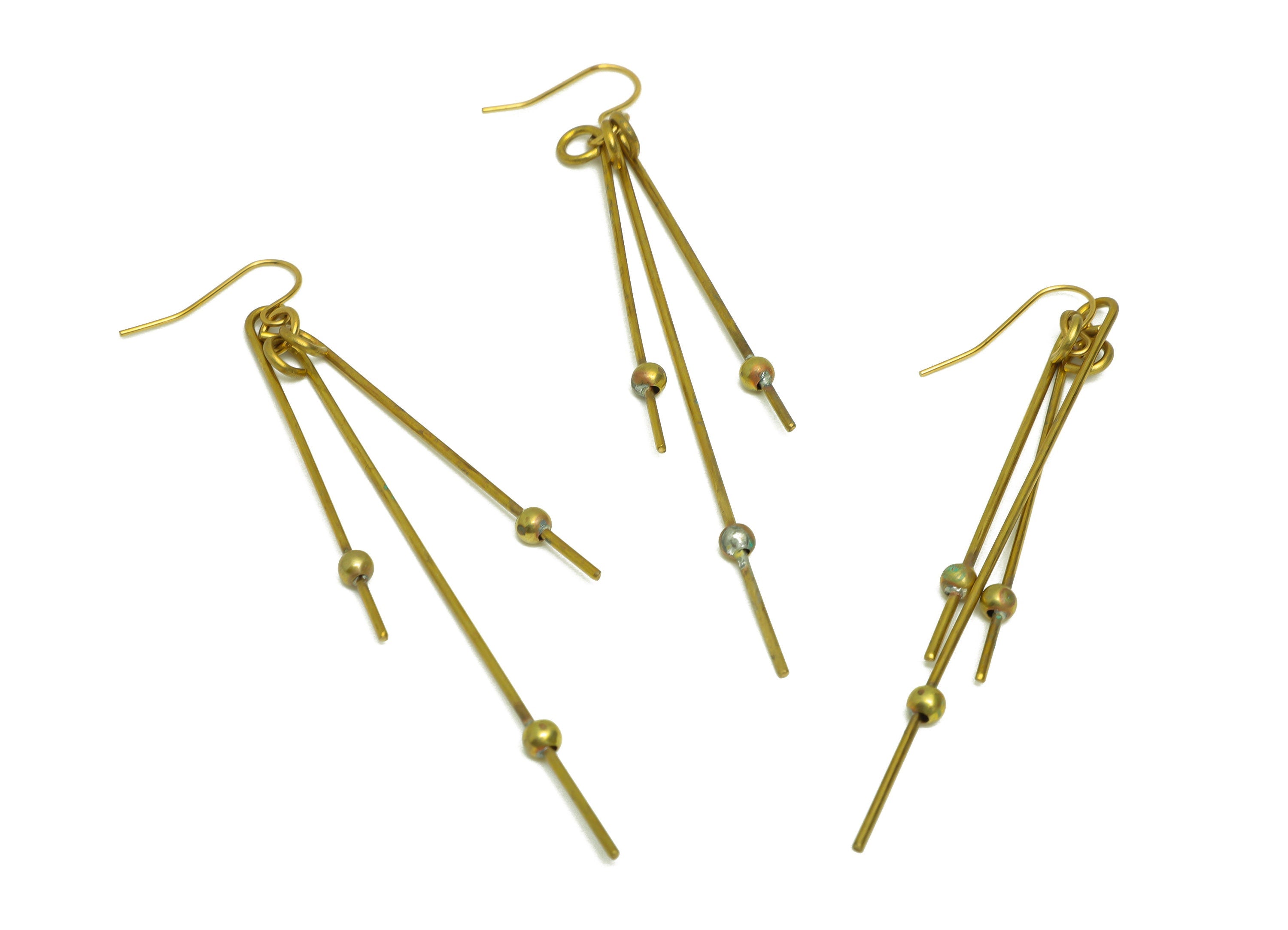 Brass Stick Wire Ear Wire - Brass Bar Bead Earring Hook - Brass Stick Earring Hook - Brass Stick Tassel Hook Earring - 100x8x1.2mm - PP10410 - DOMEDBAZAAR