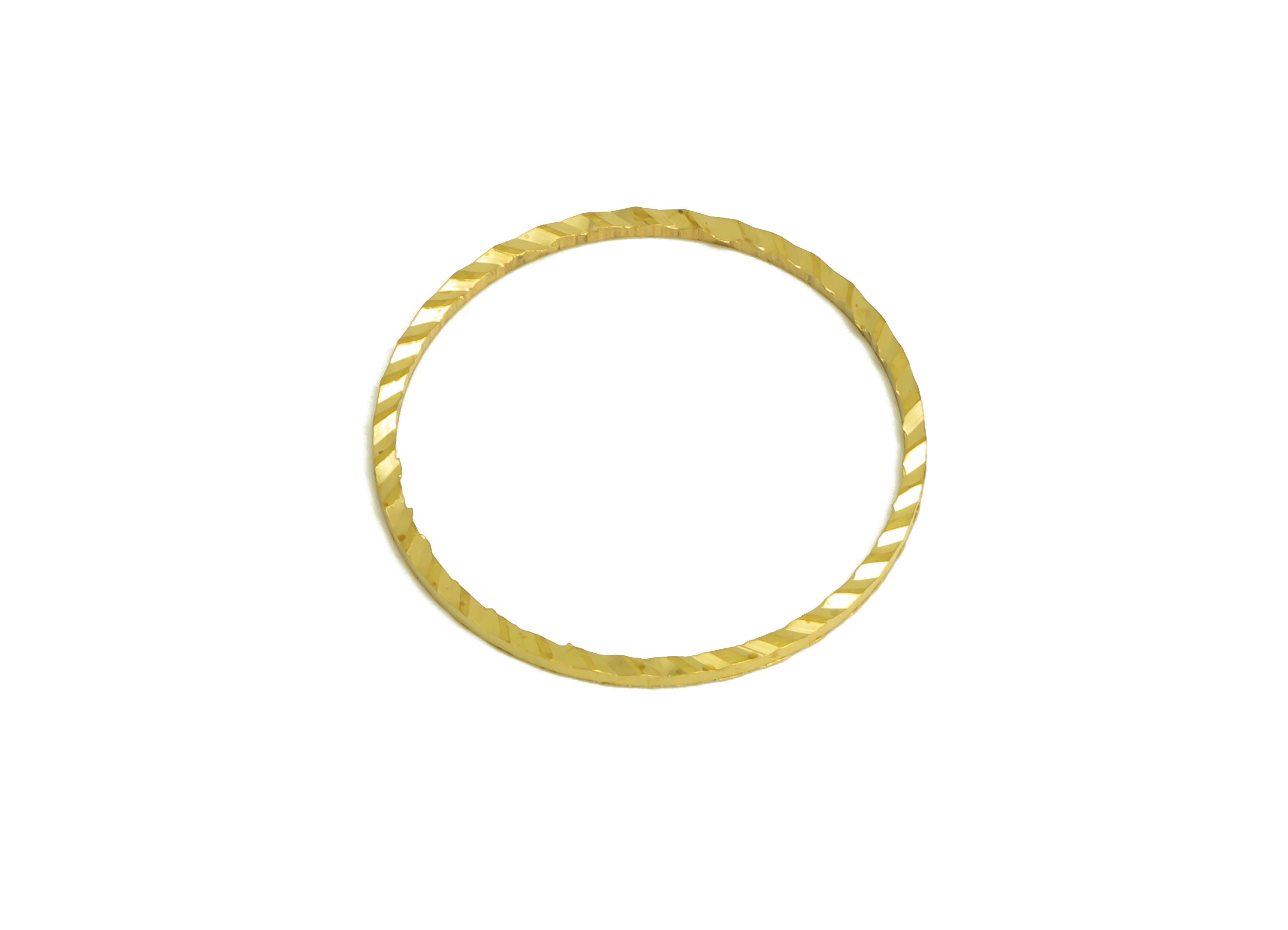 20mm Brass Round Charms - Raw Brass Ring Earring Charm - Brass Round Connector - Brass Textured Circle Earring Cham - 20x20x1mm - PP10361-20 - DOMEDBAZAAR