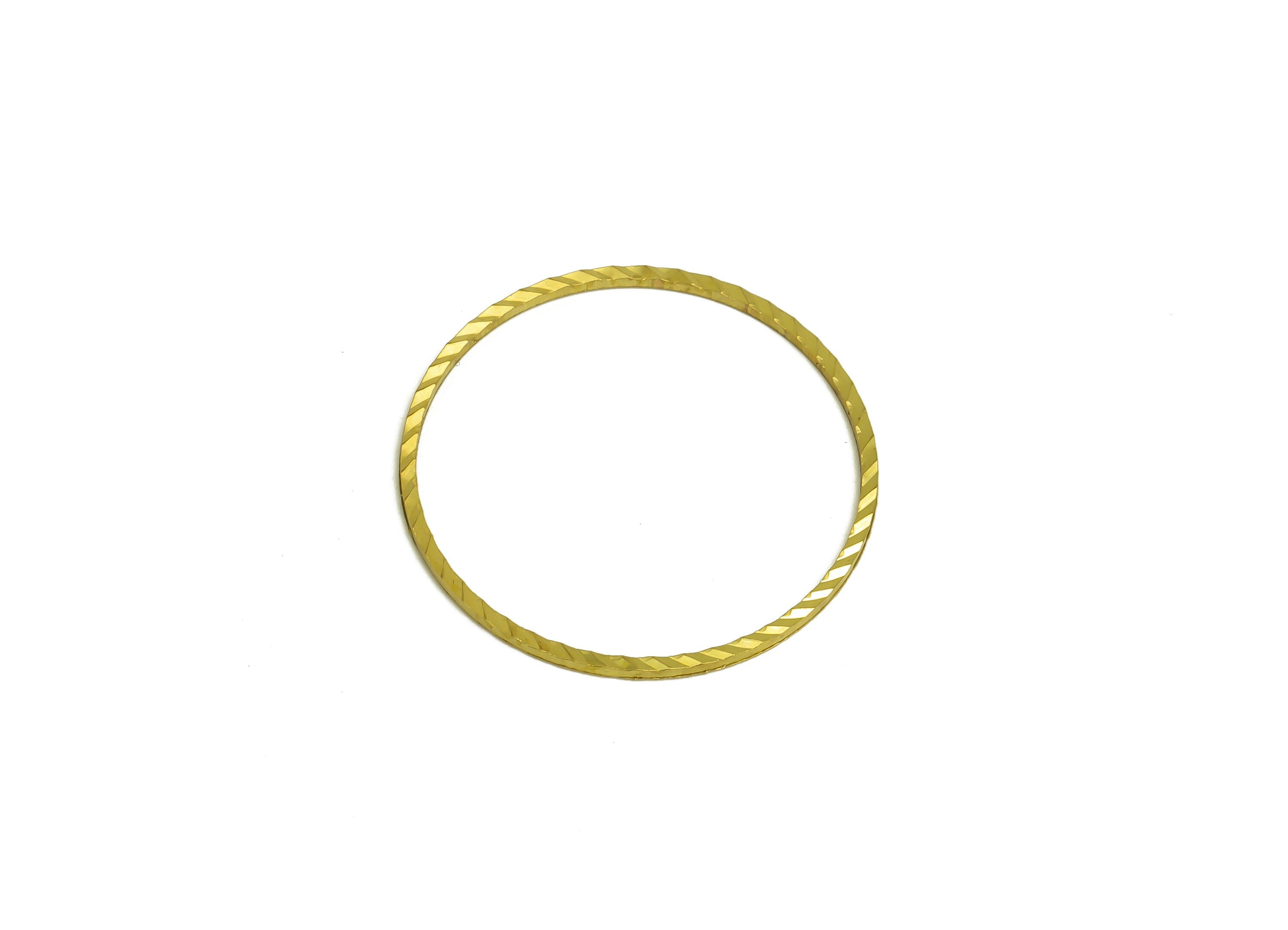 25mm Brass Round Charms - Raw Brass Circle Earring Charm - Brass Round Connector - Textured Geometry Earring Cham - 25x25x1mm - PP10361-25 - DOMEDBAZAAR