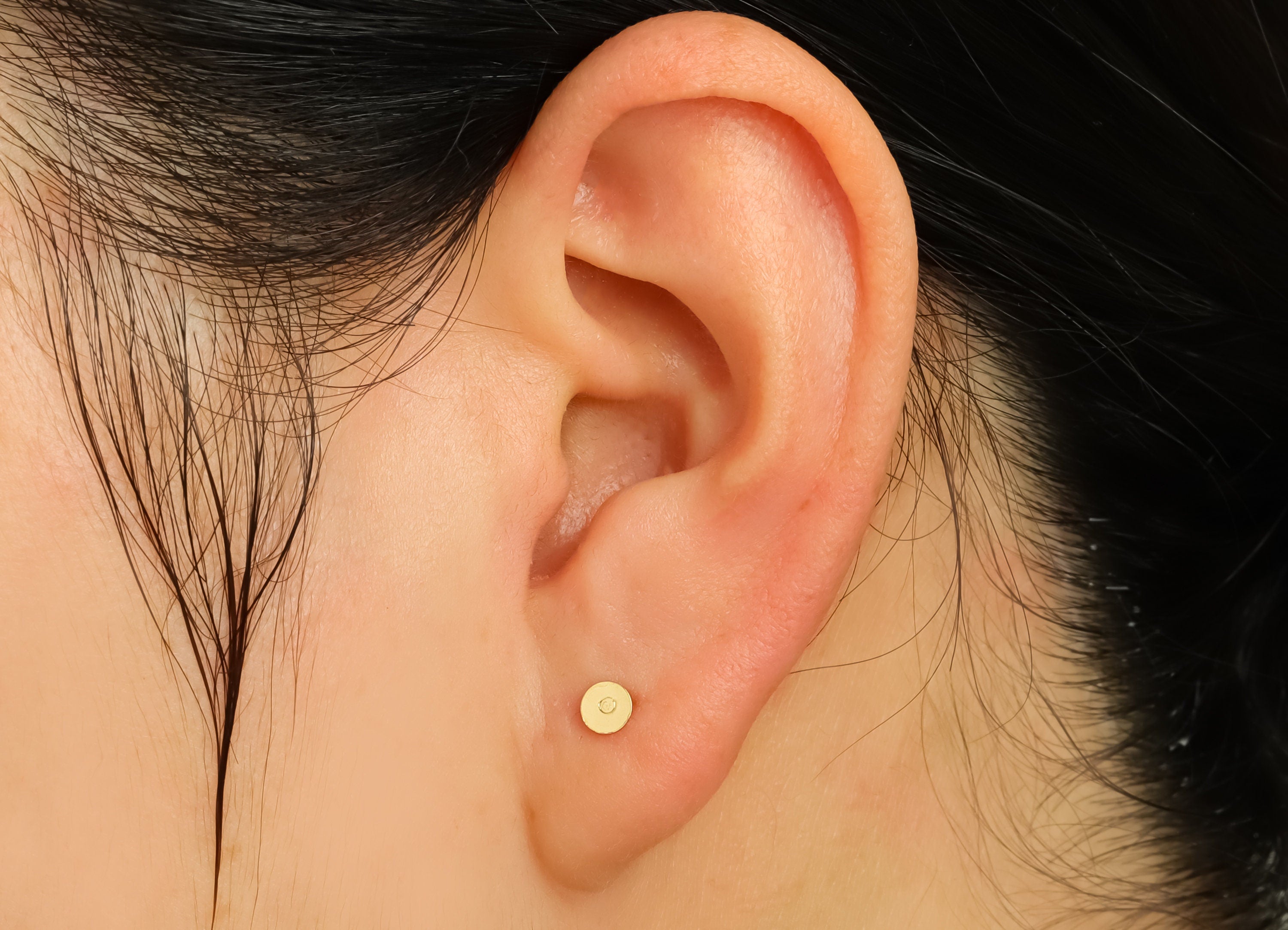 Earring Post Stud With Raw Brass Head - 4*12 - Stainless Steel Earring Posts - Kc Gold Tone Plating - 12mm x 4mm x 0.4mm - PP1546G - DOMEDBAZAAR