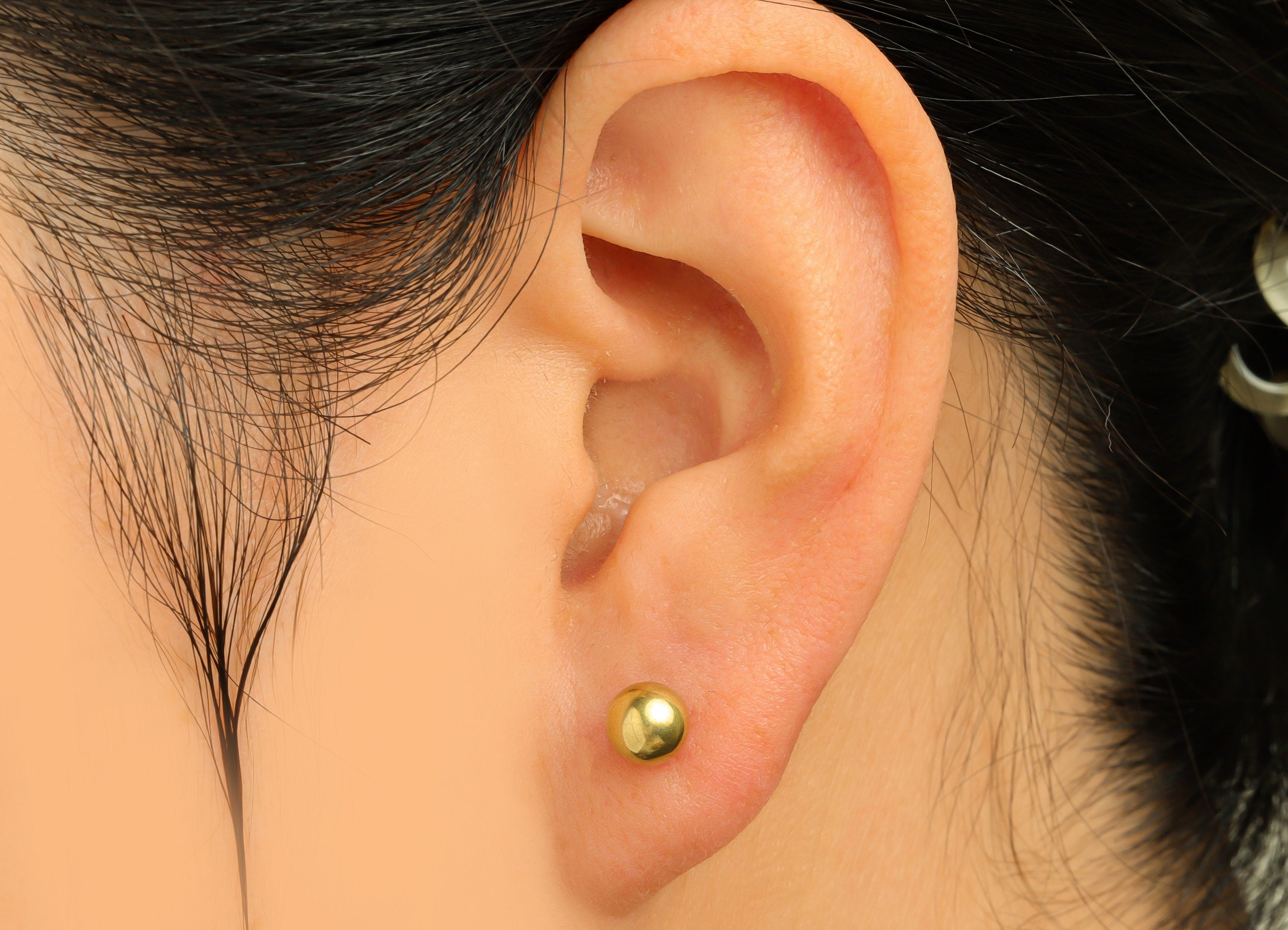 6mm Brass Ball Earring Stud - Raw Brass Bead Earring Post - Brass Round Ball Earring Post - Geometry Earring Post - 6x6x6mm - PP10543 - DOMEDBAZAAR