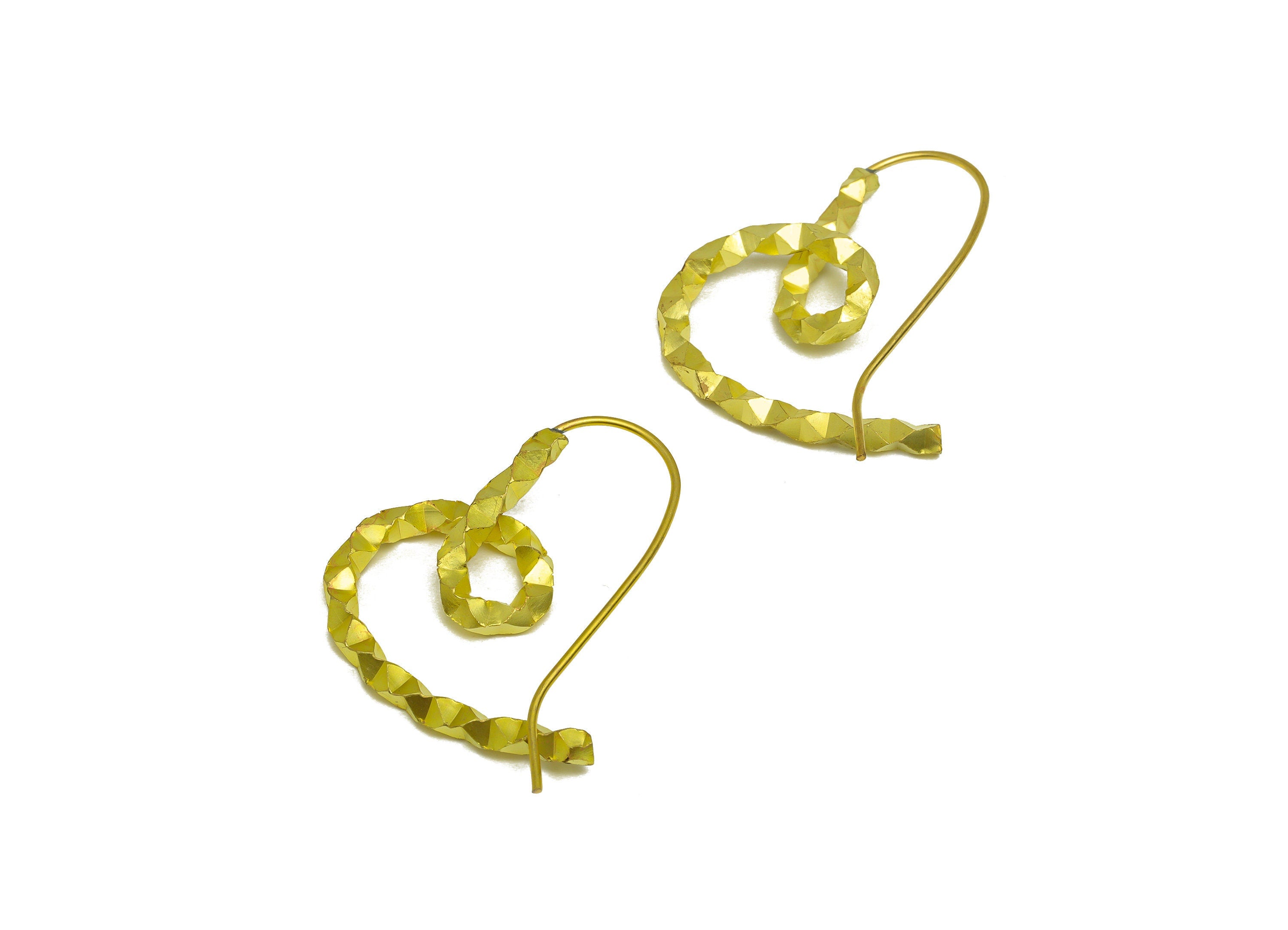 Brass Heart Hoop Earring Wire - Raw Brass Textured Ear Wire - Brass Hoop Ear Wire - Brass Ear Wire - Earring Finding - 33x28x2.8mm- PP10590 - DOMEDBAZAAR