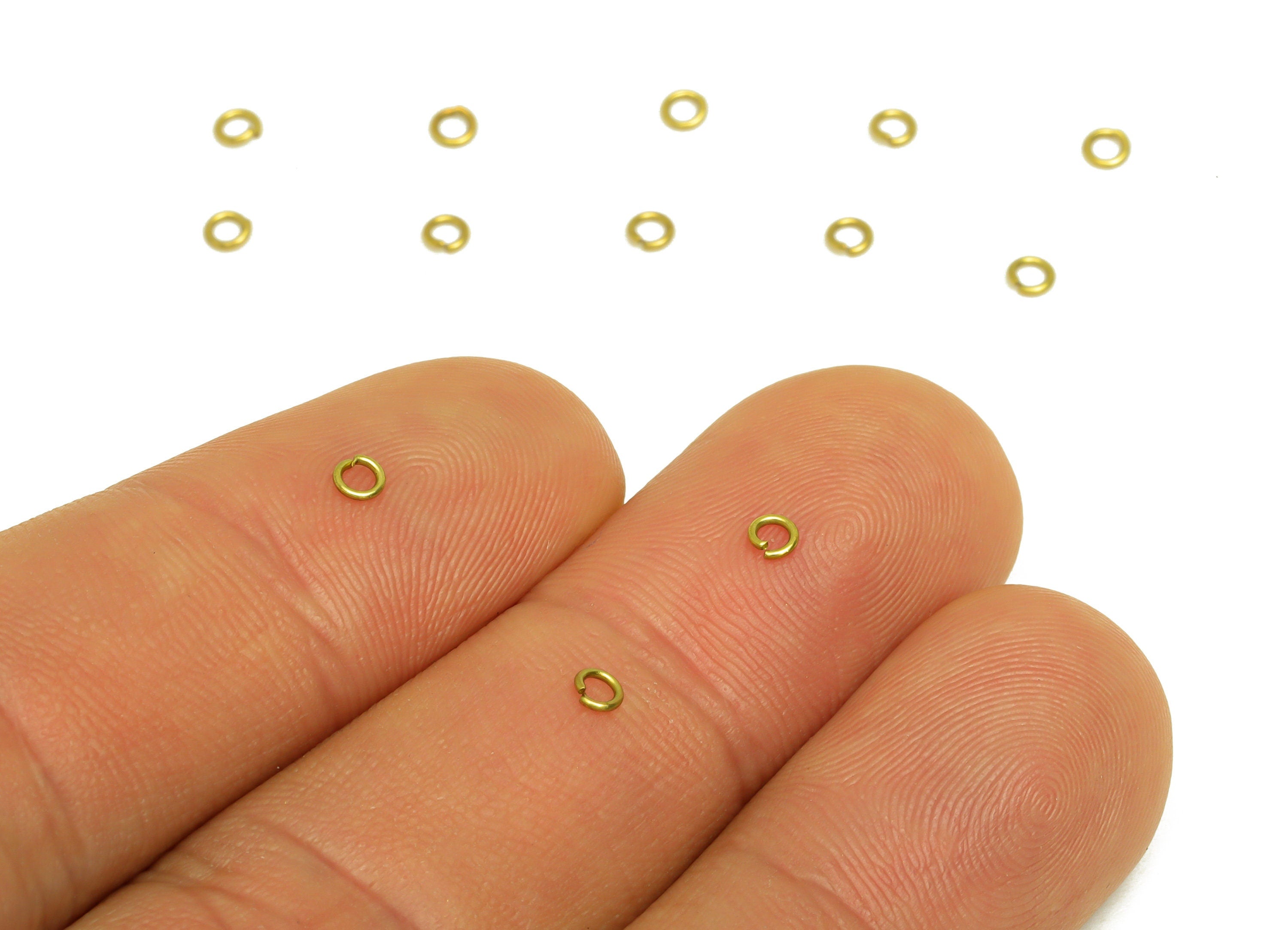 0.5*2.5mm Brass Open Jump Rings - Raw Brass Open Jump Rings - Not Soldered -Jeweler Making Supplies - 2.5x2.5x0.5mm - PP10463 - DOMEDBAZAAR