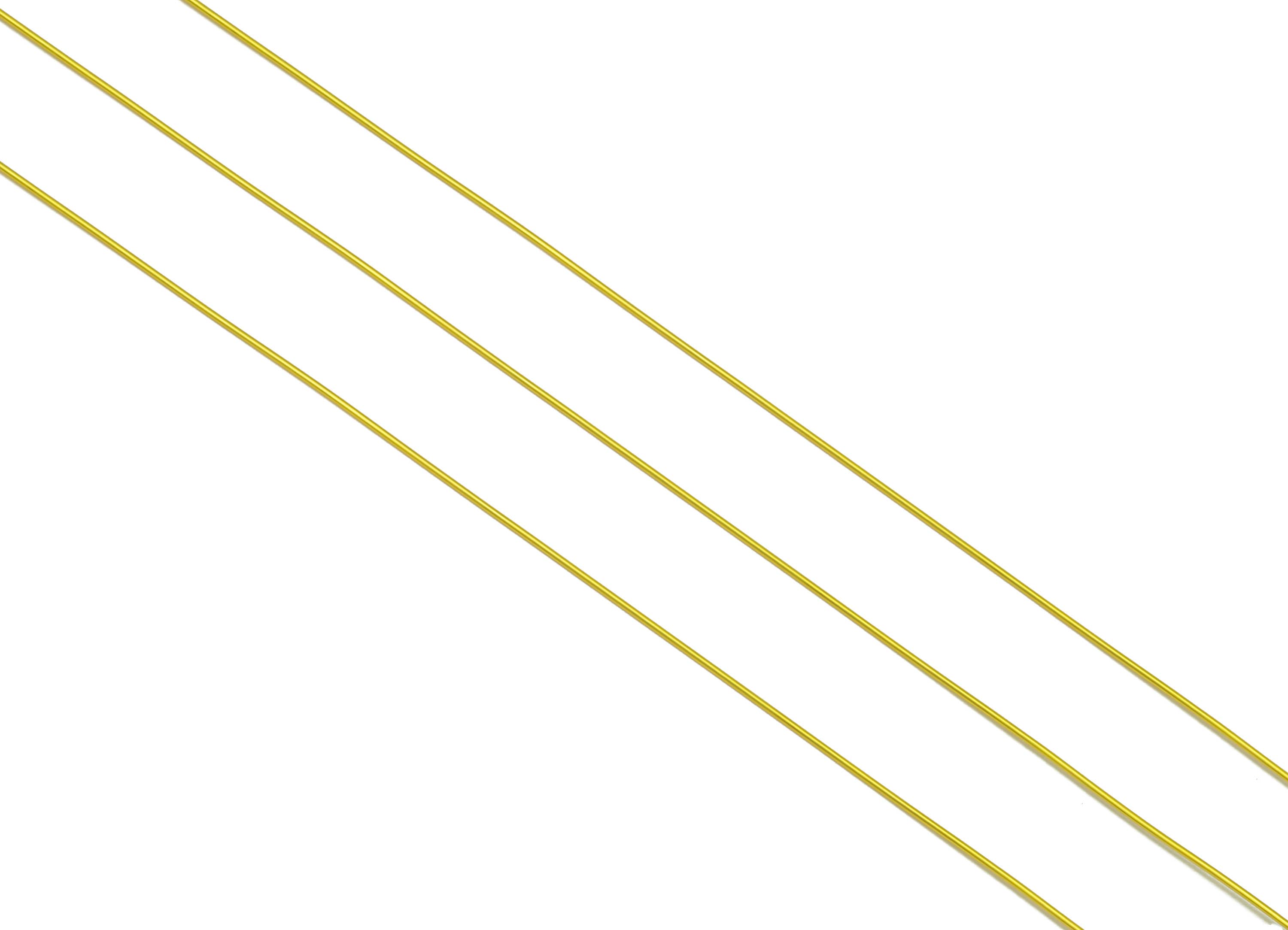 0.5mm Brass Wire - Wrapping Wire - Bulk Wire Beading - Gold Tone Plating - Solid Gold Brass Wire - Jeweler Making - 0.5x0.5mm - PP10495-50 - DOMEDBAZAAR