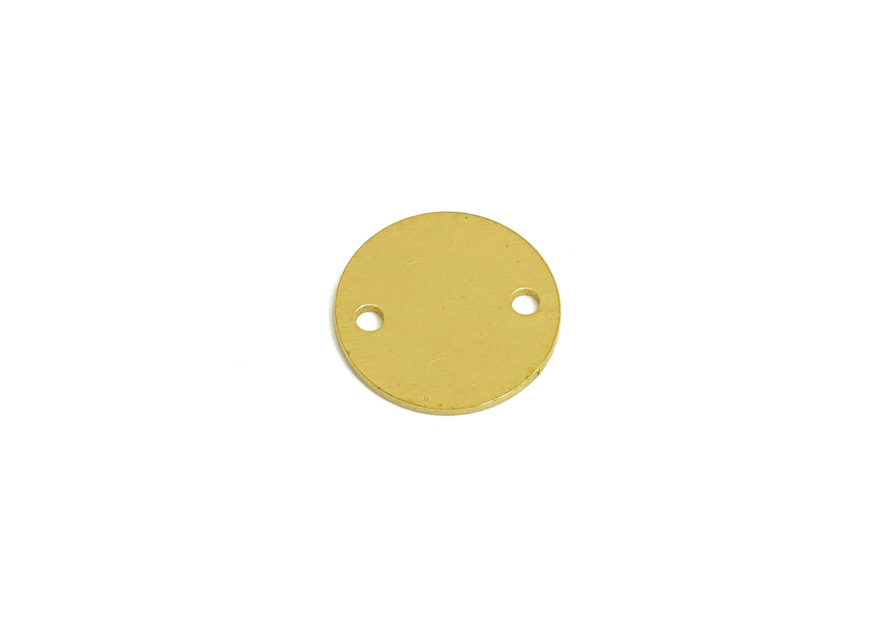 Brass Round Earring Connector - Raw Brass Circle Earring Charm - Brass Geometry Laser Cut Earring Charm - Laser Cut - 11.9x11x1mm - PP10749 - DOMEDBAZAAR