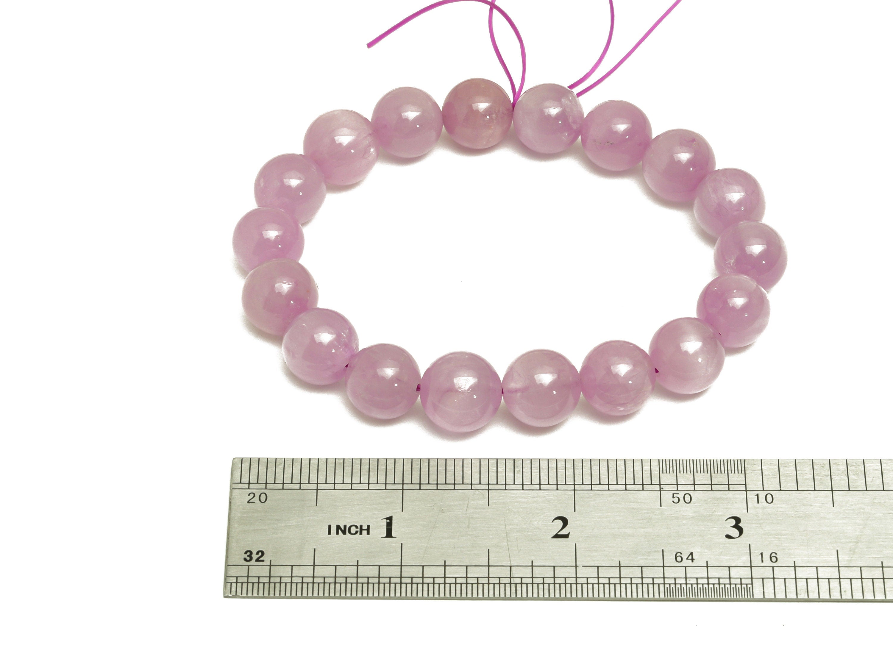 Kunzite Nijeria Natural Stone Crystal - Kunzite Nijeria Purple Bracelet - Crystal Bead Bracelet - Crystal Beaded - Around 41g/1pcs - RGP7073 - DOMEDBAZAAR