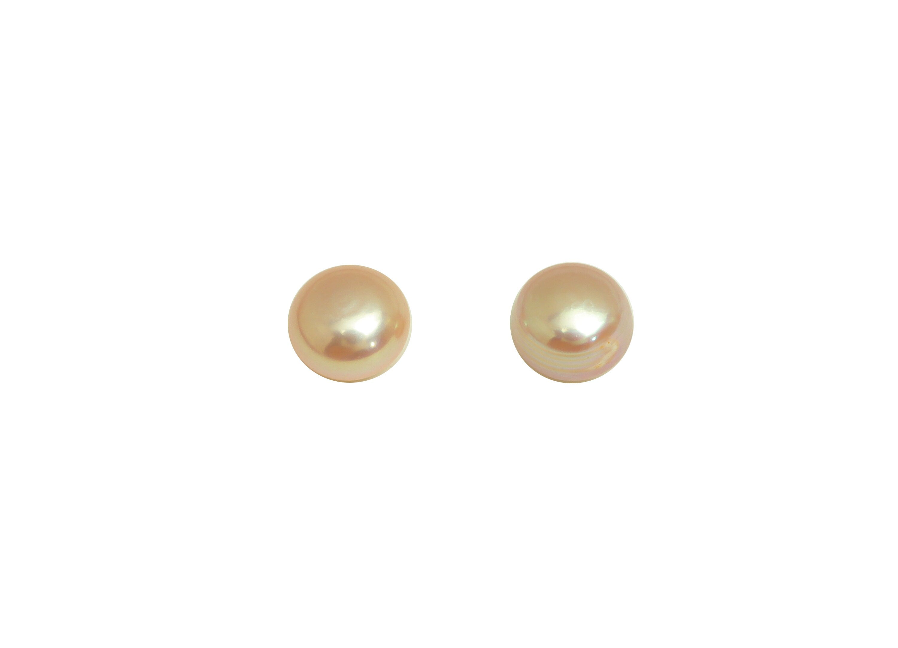 Natural Pearl Cabachon - Natural Rose Pearls - Pearl Cabachon 7.5mm 66 Pearls/1 Card - For Rings - DIY Making - 7x7.76x5.61mm - RGP7044 - DOMEDBAZAAR