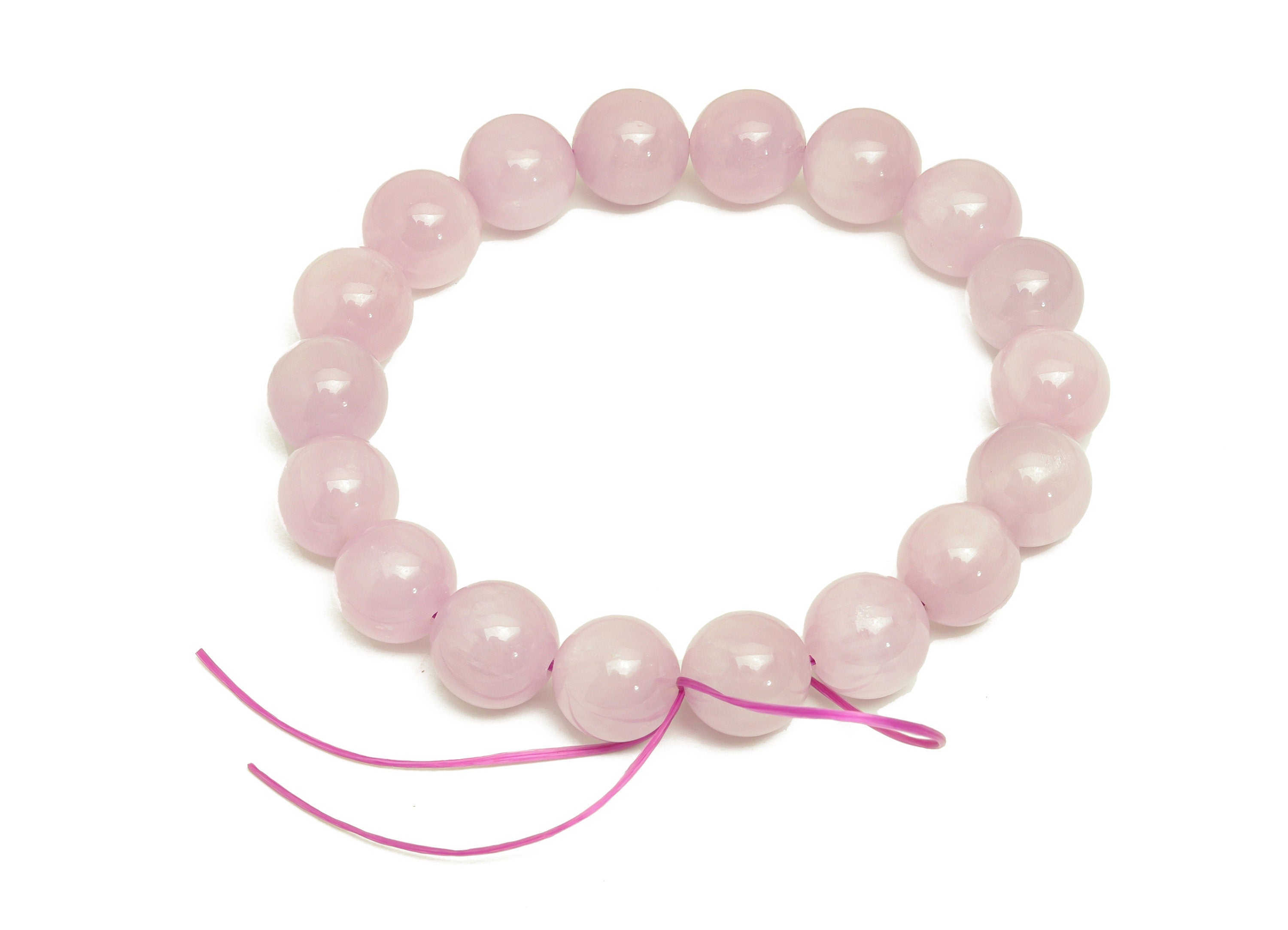 Kunzite Nijeria Natural Stone Crystal - Kunzite Nijeria Purple Bracelet - Crystal Bead Bracelet - Crystal Beaded - Around 49g/1pcs - RGP7074 - DOMEDBAZAAR