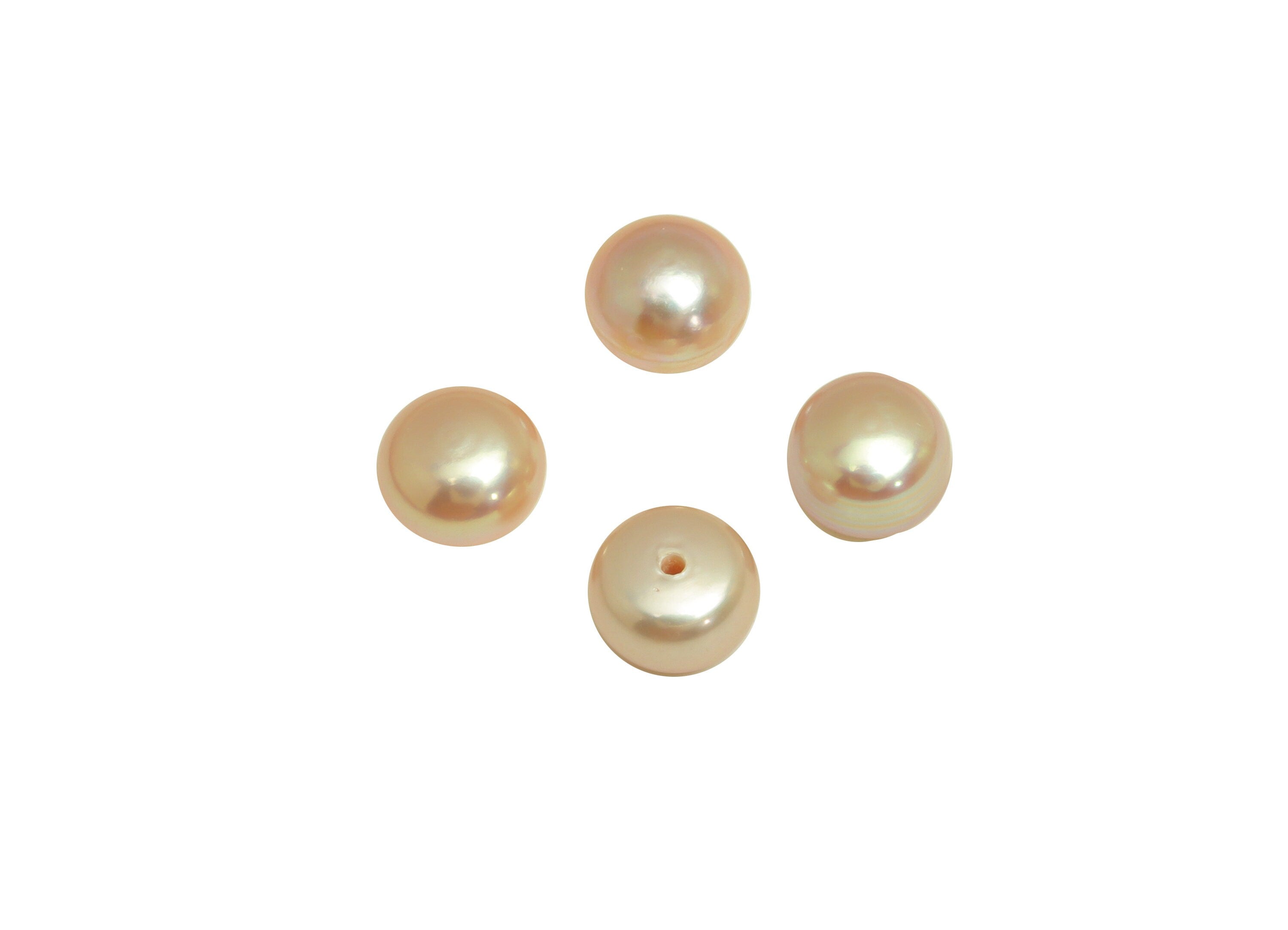 Natural Pearl Cabachon - Natural Rose Pearls - Pearl Cabachon 7.5mm 66 Pearls/1 Card - For Rings - DIY Making - 7x7.76x5.61mm - RGP7044 - DOMEDBAZAAR