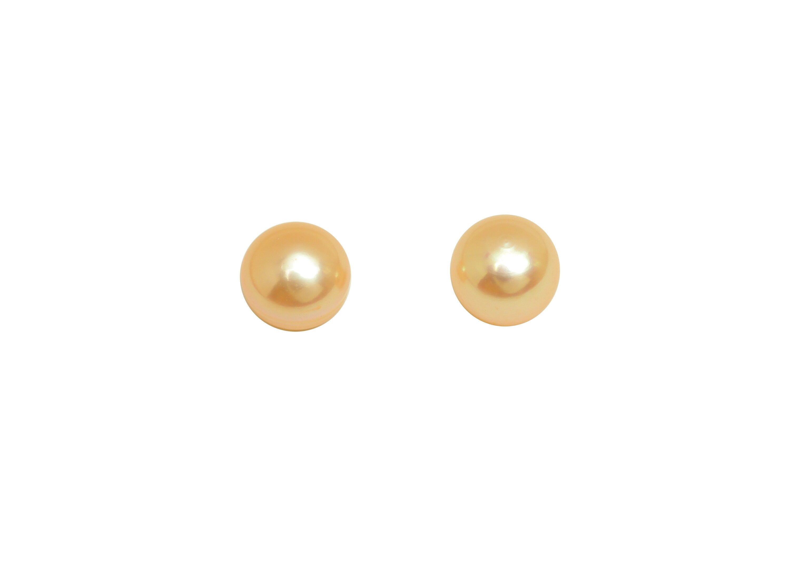 Natural Pearl Cabachon - Natural Orange Pearls - Pearl Cabachon 7.5mm 66 Pearls/1 Card - For Rings - DIY Making - 7x7.76x5.61mm - RGP7042 - DOMEDBAZAAR