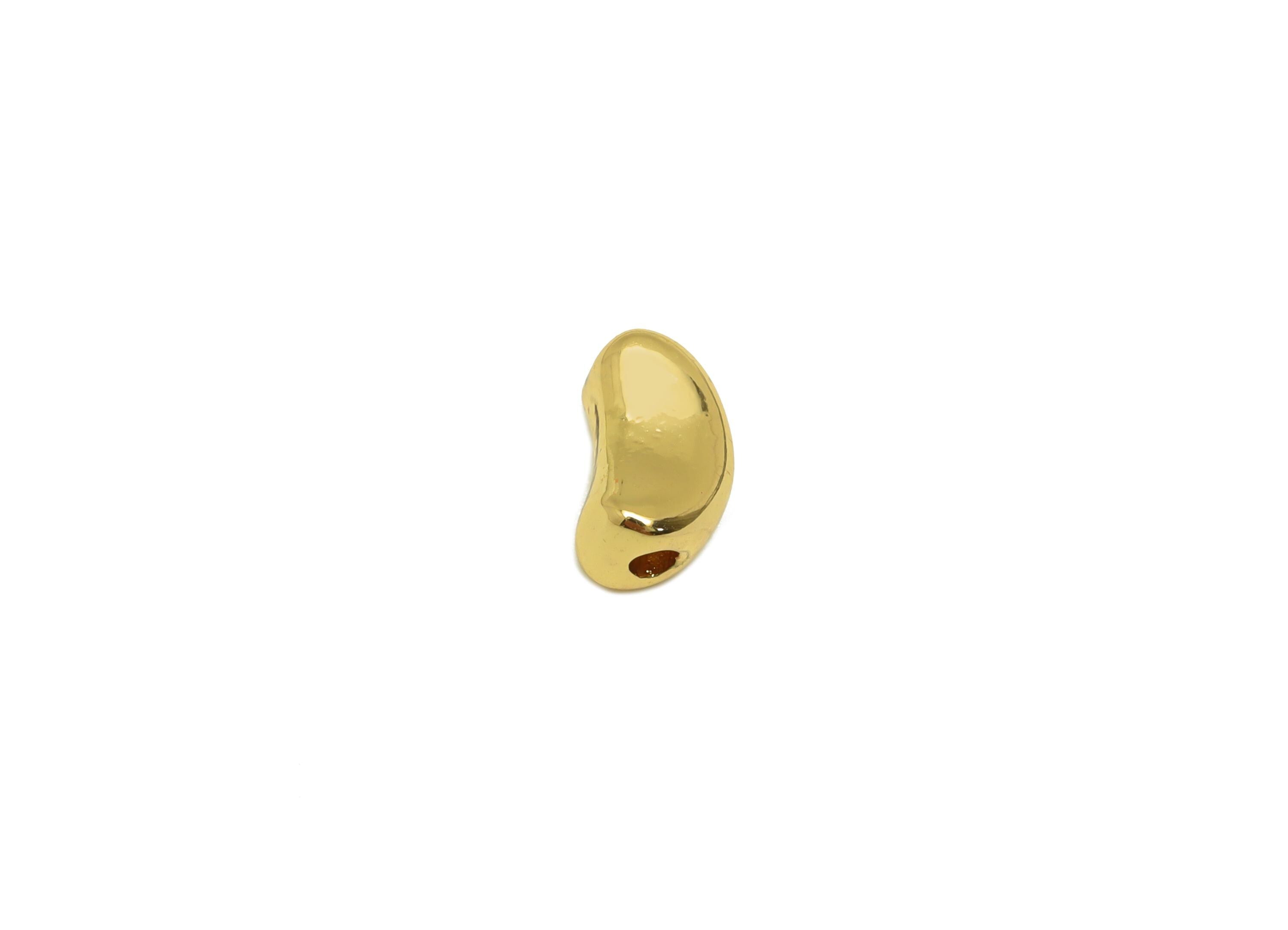 Crescent Bracelet Spacer Beads - Brass Beads Earring - Spacer Bead Charm - For Bracelet - 18K Real Gold Plating - 8x5x4.99mm - RGP7754 - DOMEDBAZAAR