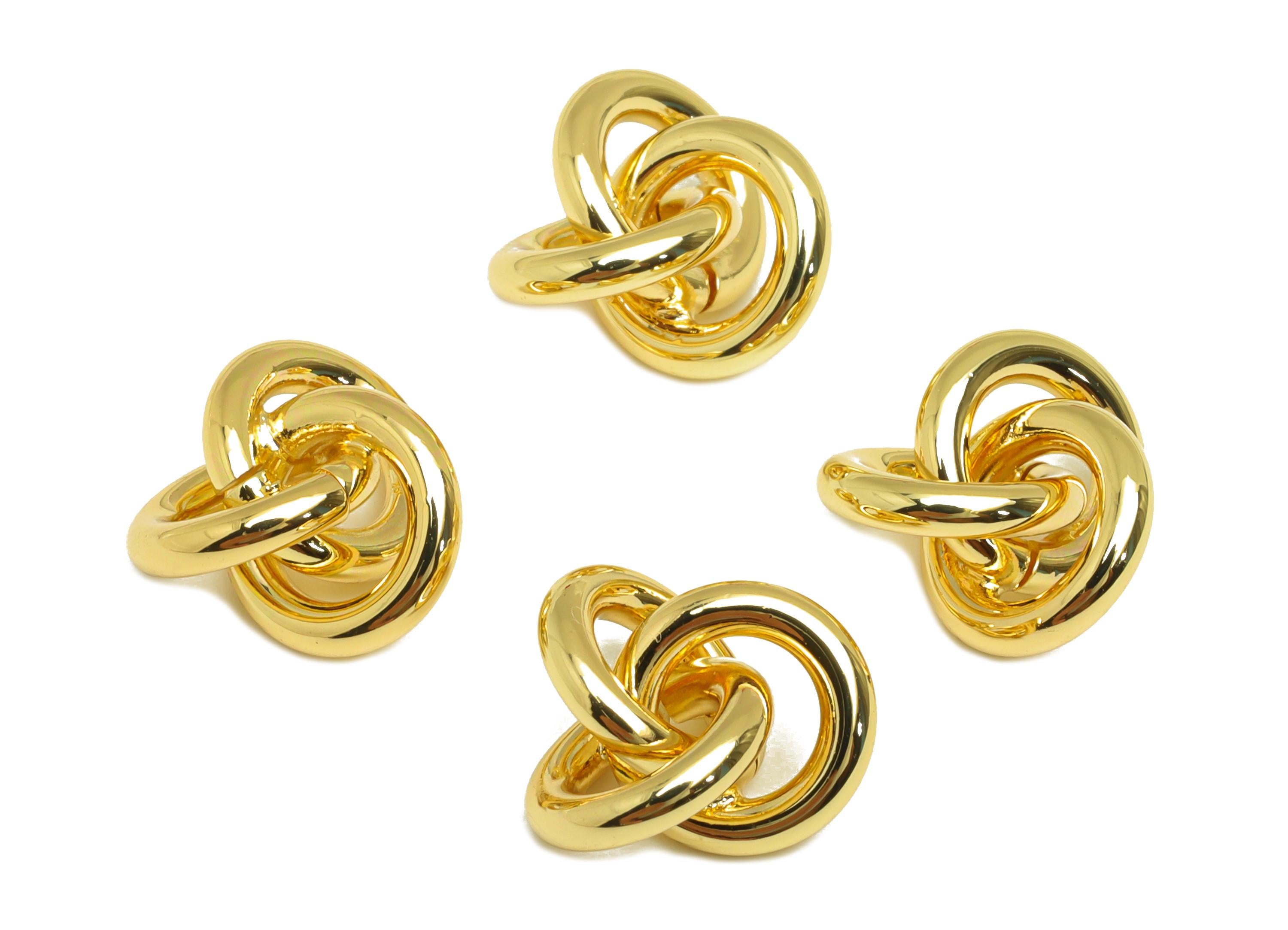 Brass Interwoven Earring Charm - Jump Ring Earring Charm - Bead Earring Charm - Bracelet Beads - 18K Real Gold Plating - 12x12x6mm -RGP7878 - DOMEDBAZAAR