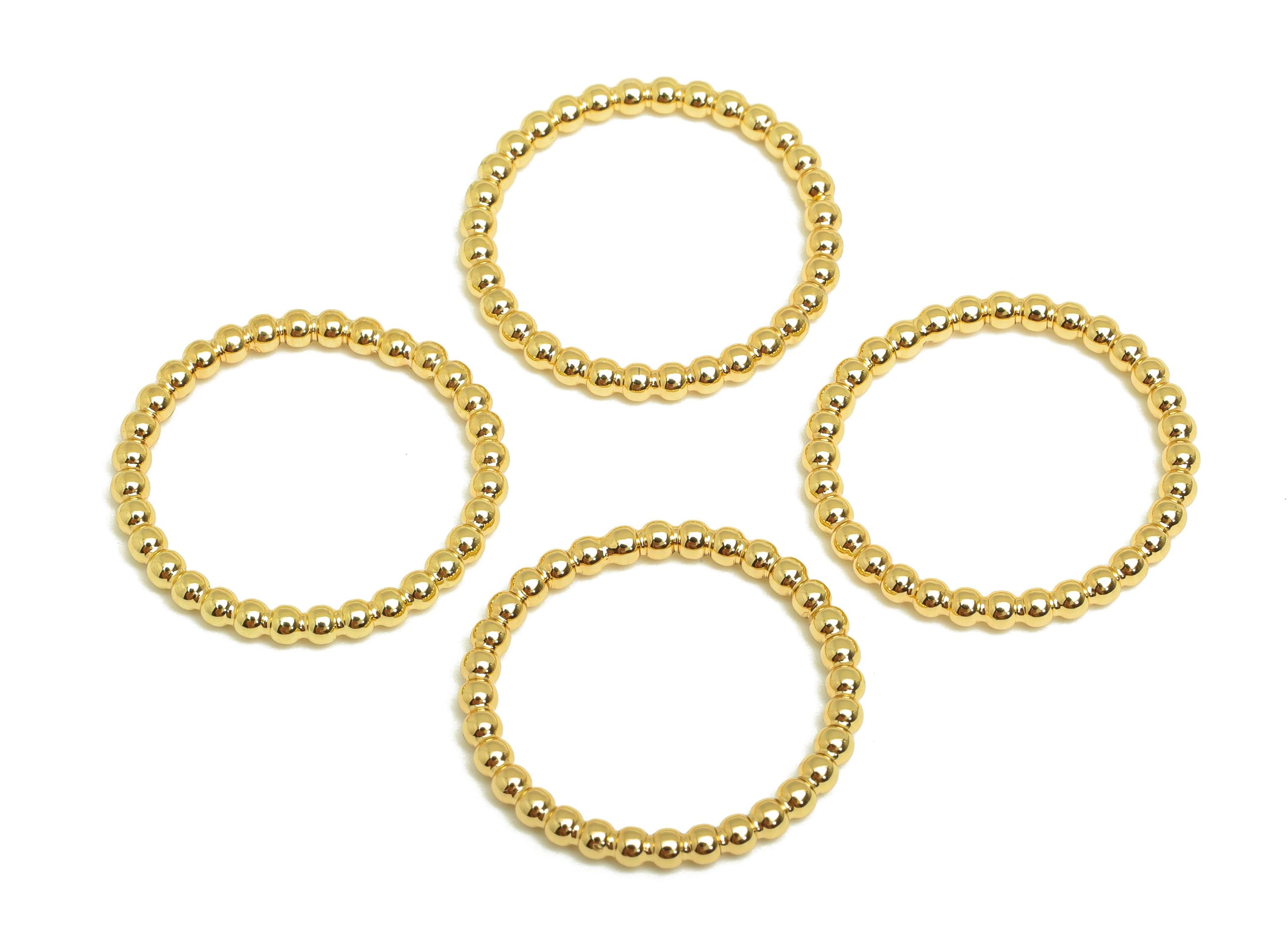 16mm Ball Wire Chian Ring - Dainty Beaded Band - Brass Solid Gold Thin Ring - Beaded Ring - 18K Real Gold Plating - 20x20x1.76mm - RGP7896 - DOMEDBAZAAR