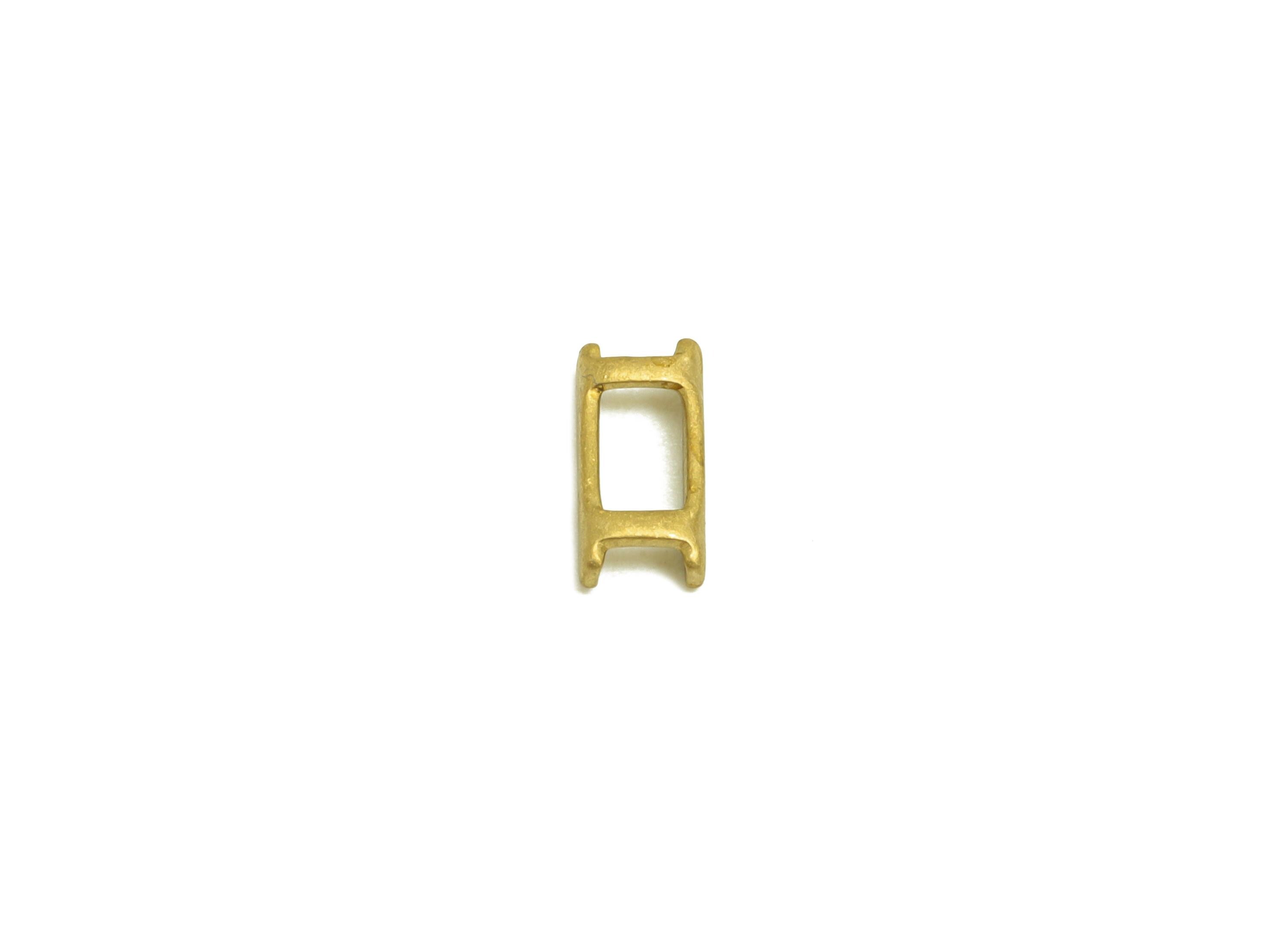 3.5mm Adjuster Slider- Raw Brass Adjuster Slider Connector Buckle - Brass Square Buckle - Open Live Connection Clasp - RGP7356A-A - DOMEDBAZAAR