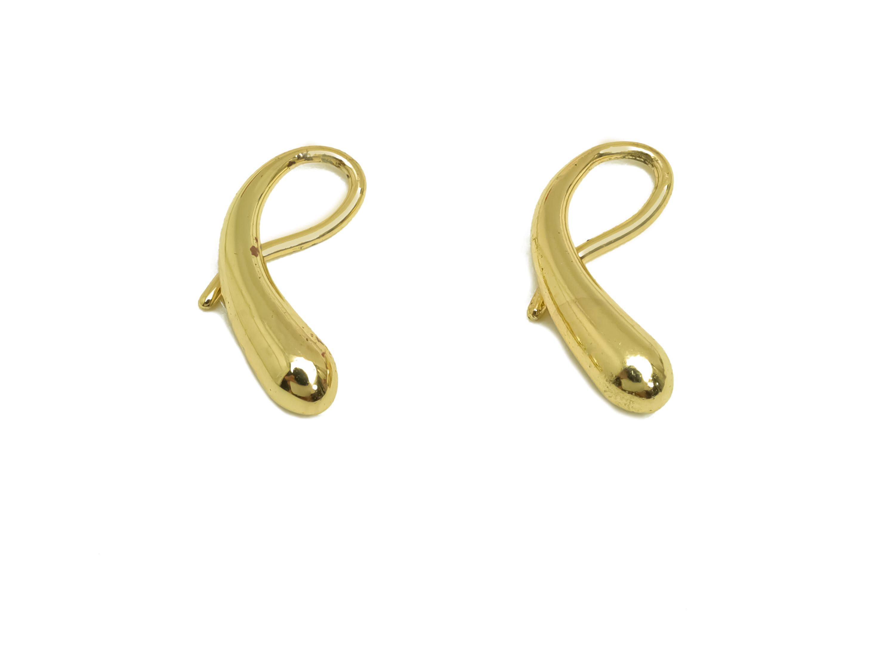 Brass Teardrop Earring Wire - Gold Mini Drop Earring Hook - Minimalist Teardrop Ear Wire - 18K Real Gold Plated - 14.82x9.17x1.65mm- RGP7943 - DOMEDBAZAAR