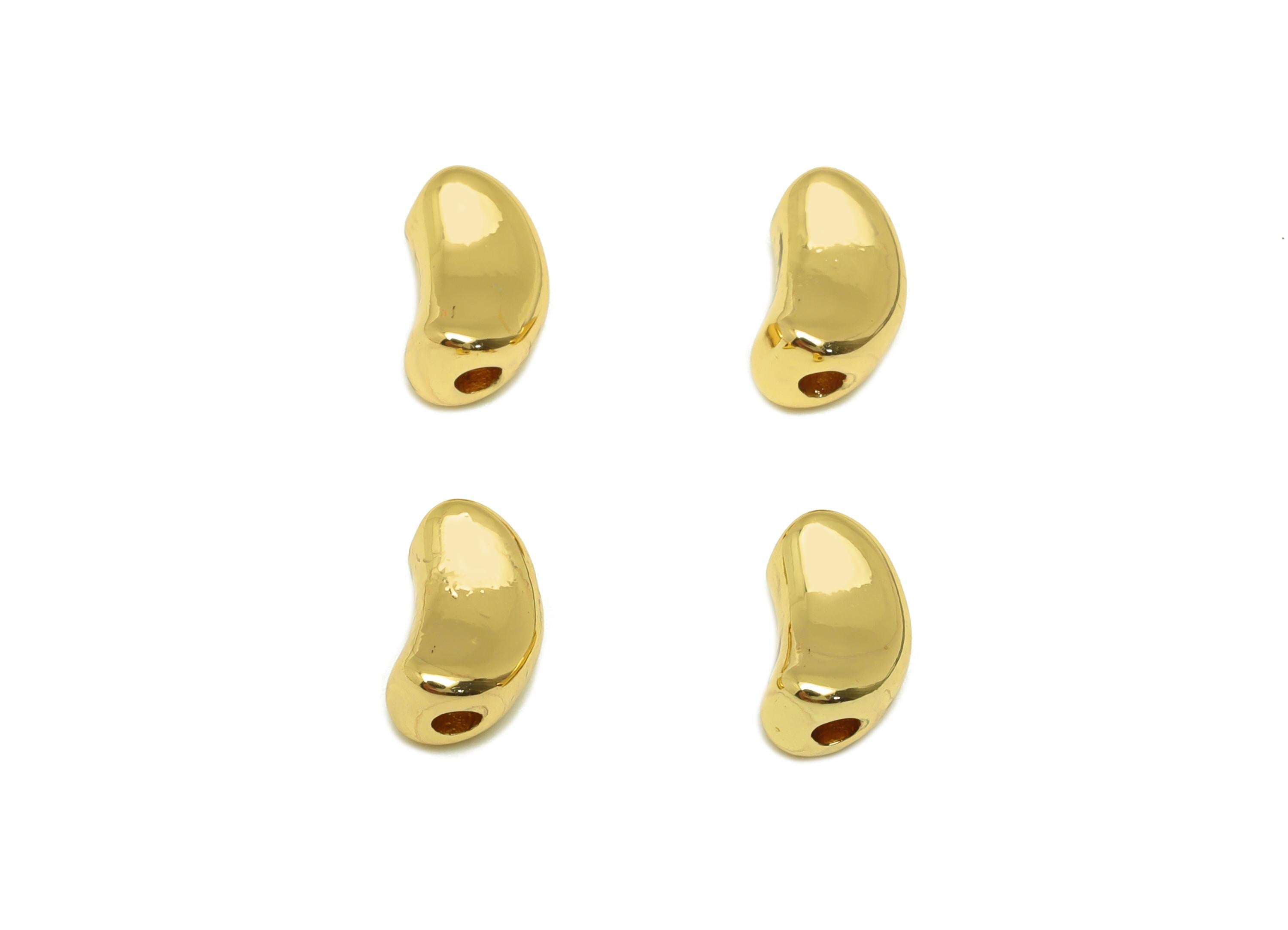 Crescent Bracelet Spacer Beads - Brass Beads Earring - Spacer Bead Charm - For Bracelet - 18K Real Gold Plating - 8x5x4.99mm - RGP7754 - DOMEDBAZAAR