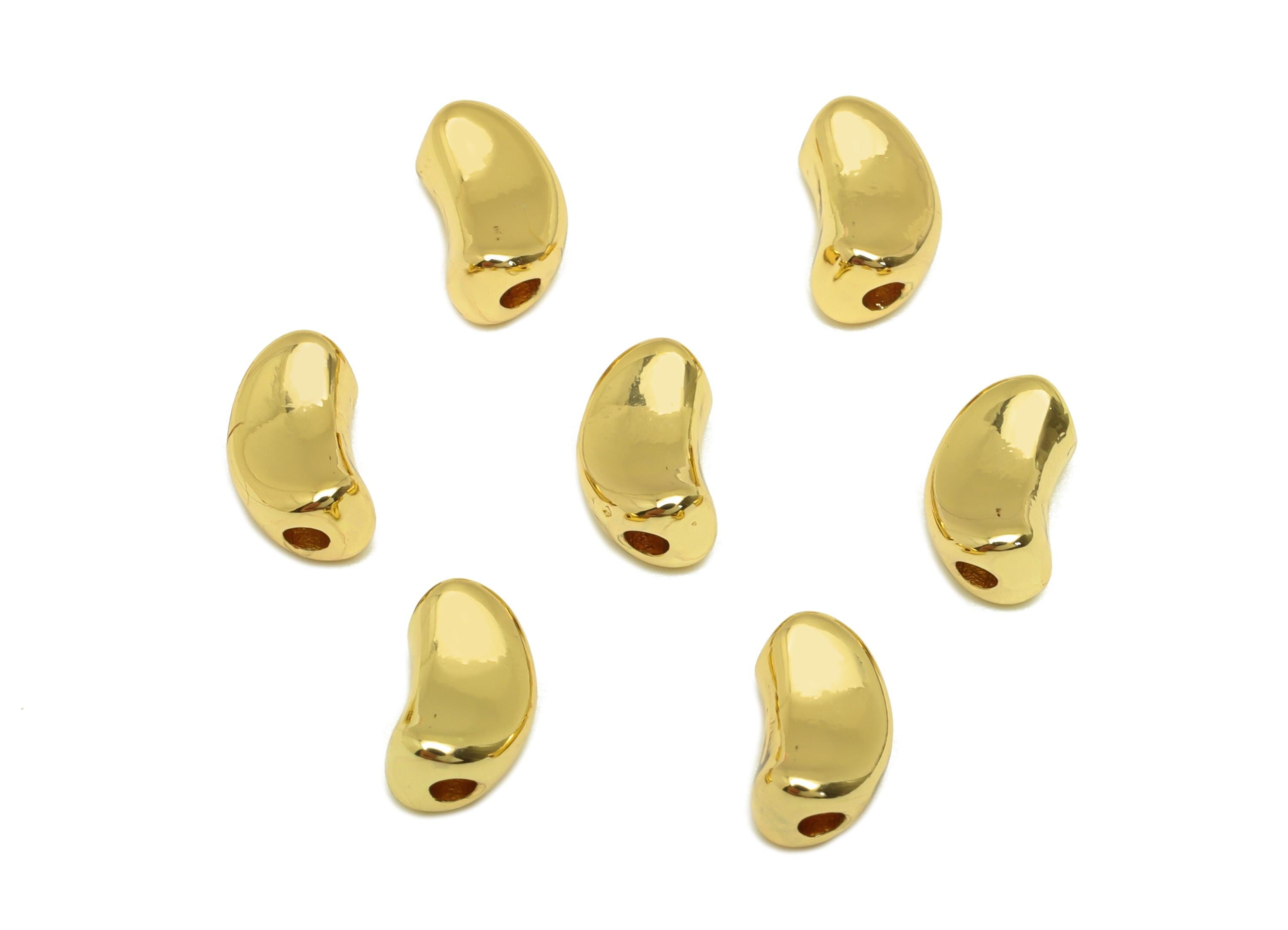 Crescent Bracelet Spacer Beads - Brass Beads Earring - Spacer Bead Charm - For Bracelet - 18K Real Gold Plating - 8x5x4.99mm - RGP7754 - DOMEDBAZAAR