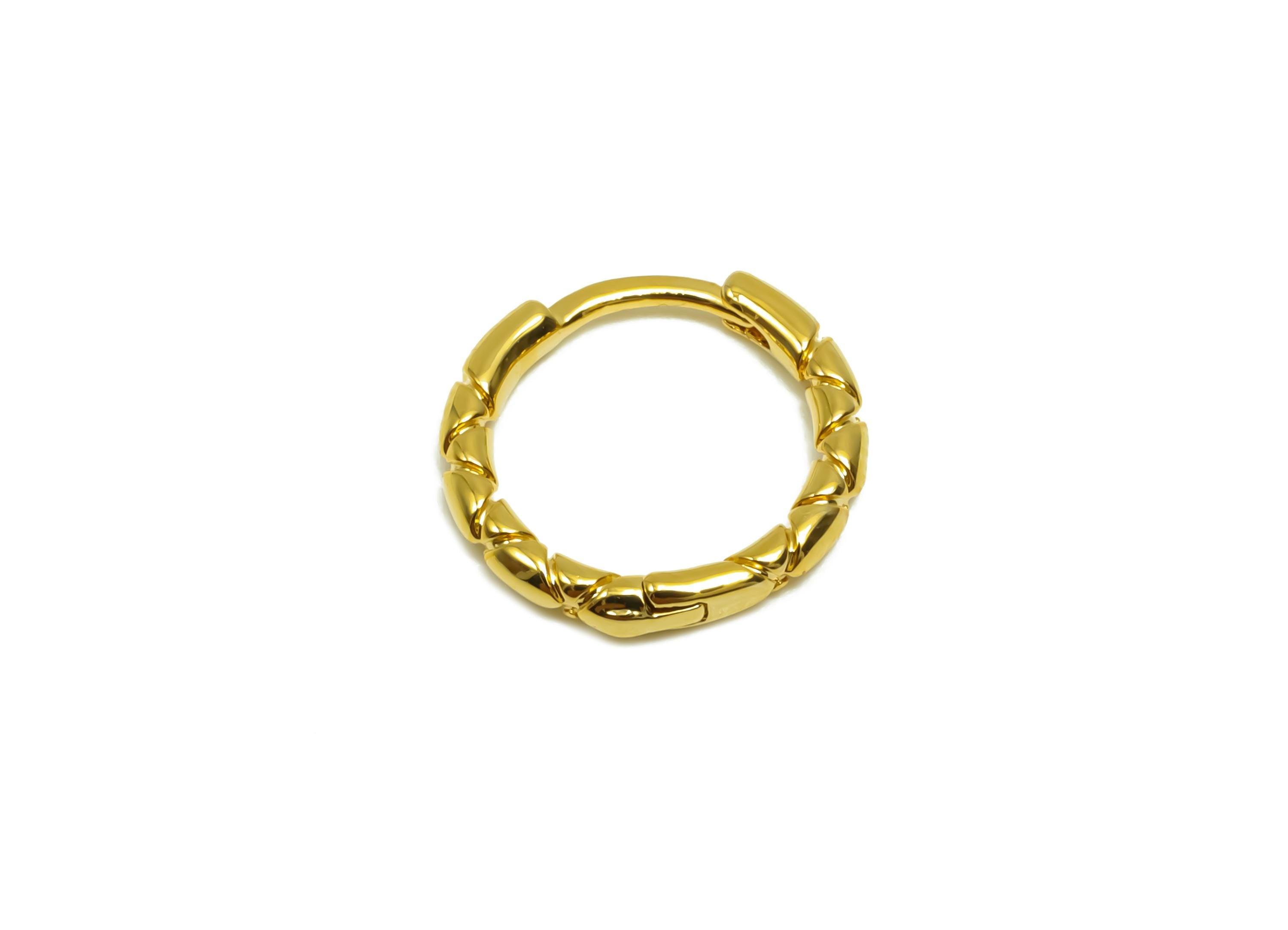Brass Hoop Earring - Brass Textured Huggie Hoop Earring - Brass Mini Clasp Hoop Earring - 18K Real Gold Plating - 12.53x12.6x1.7mm - RGP8336 - DOMEDBAZAAR