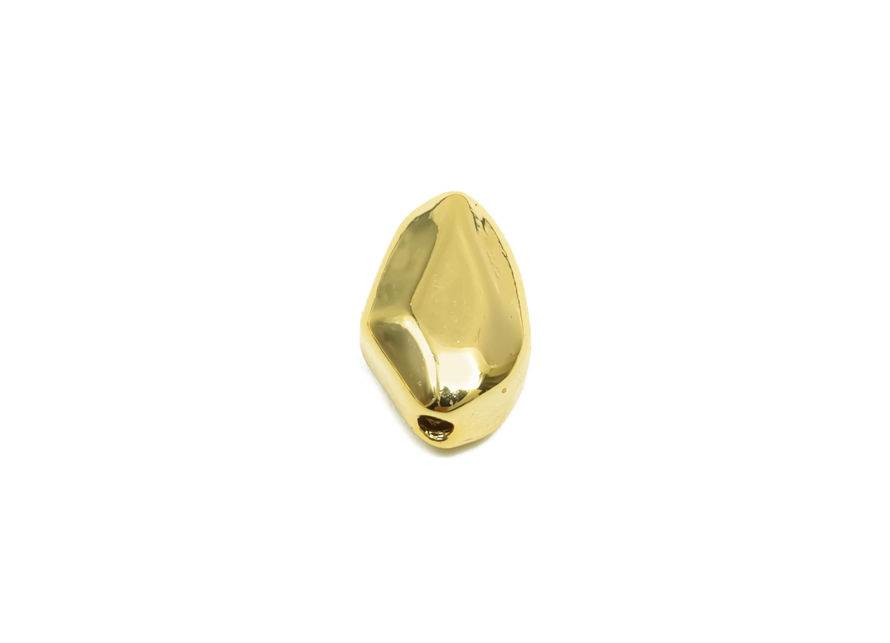 Brass Faceted Earring Bead - Brass Irregular Bead Earring Charm - Beads Charm For Bracelet - 18K Real Gold Plating - 10.28x6x4mm - RGP8327 - DOMEDBAZAAR