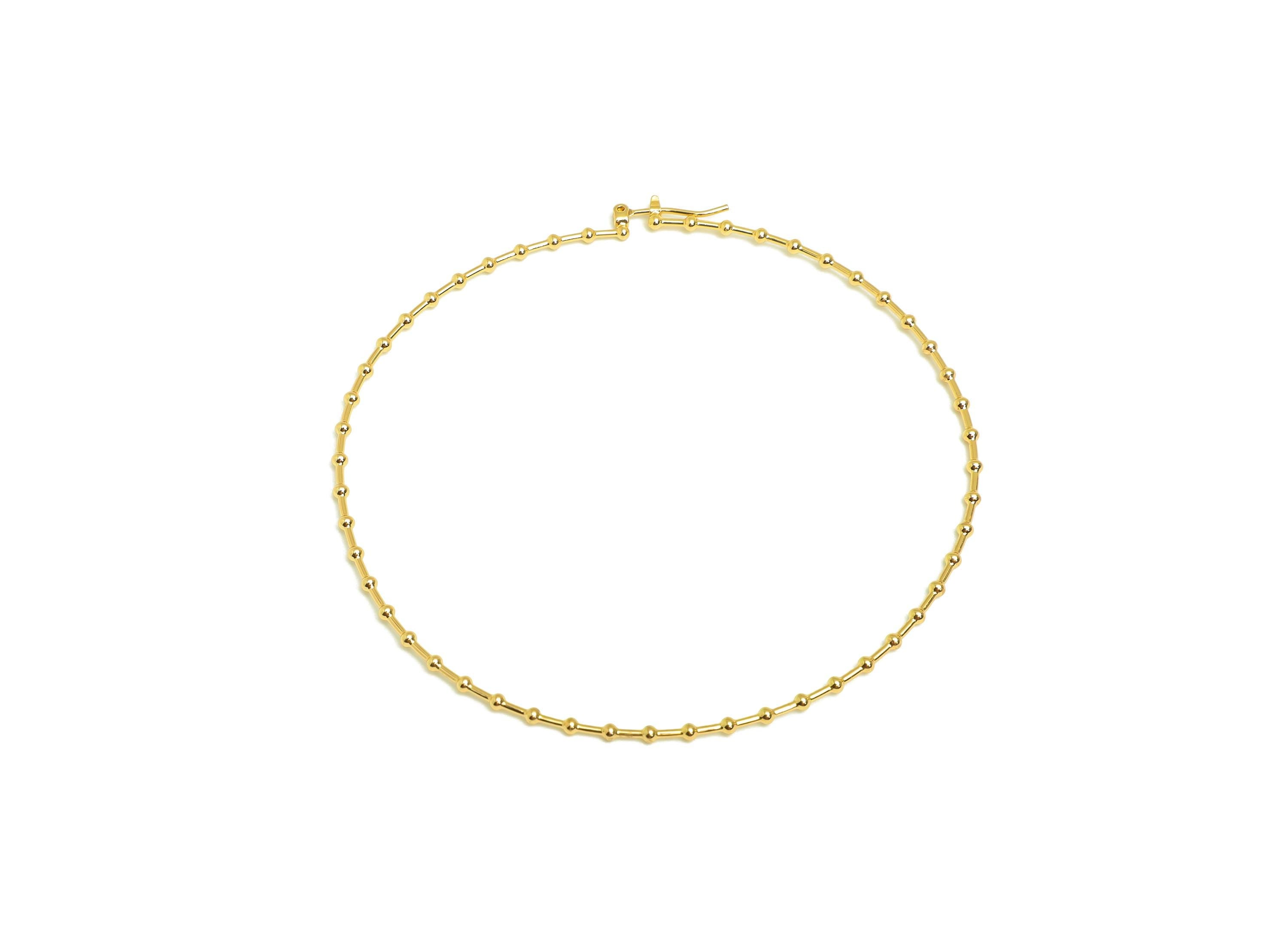 Brass Bead Hoop Earring - Brass Large Round Hinged Back Earring - Brass Hinged Back Hoop Earring - 18K Real Gold Plating - 81x80x1mm-RGP7893 - DOMEDBAZAAR