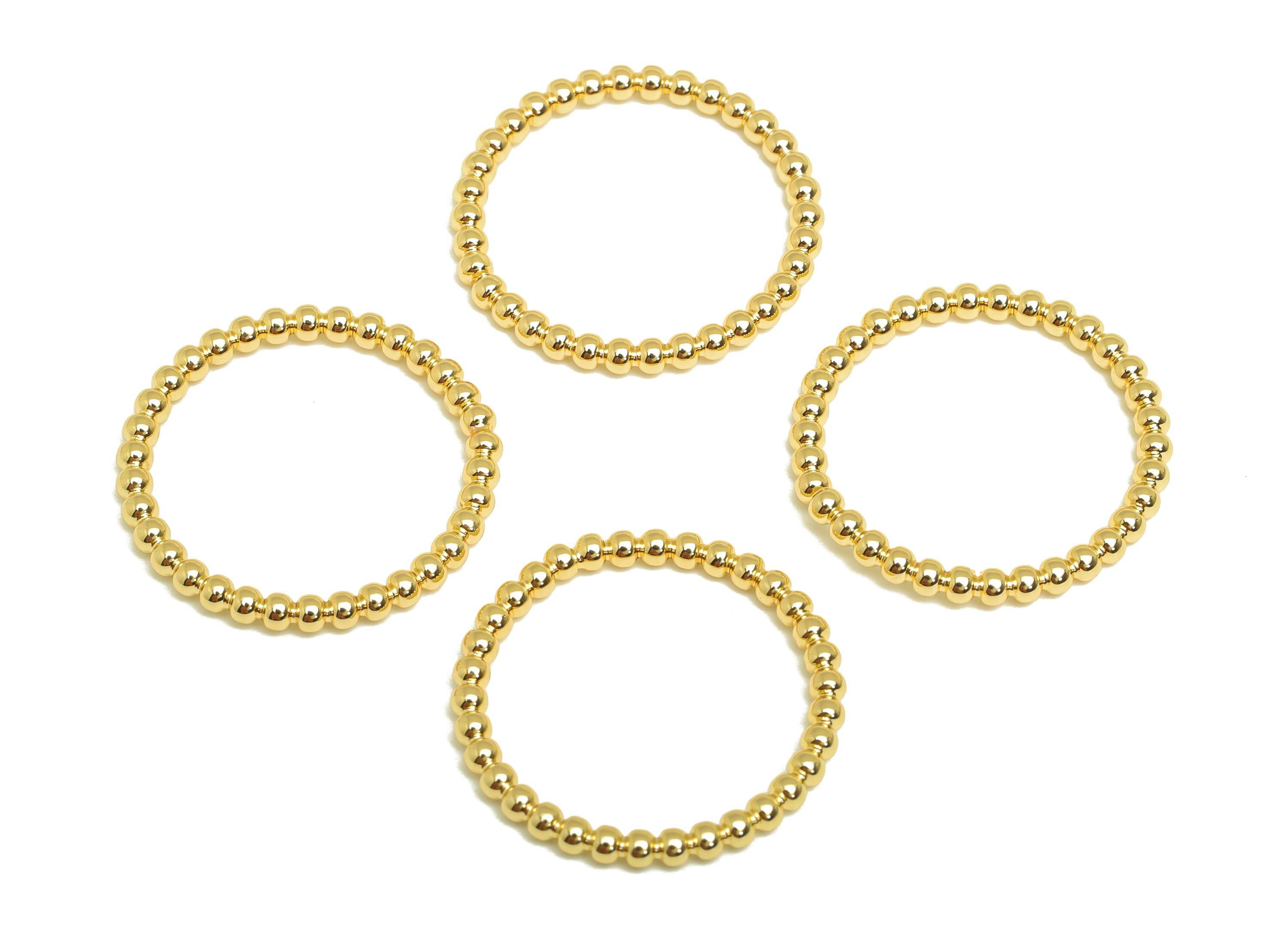 17mm Ball Wire Chian Ring - Dainty Beaded Band - Brass Solid Gold Thin Ring - Beaded Ring - 18K Real Gold Plating - 21x21x1.8mm - RGP7897 - DOMEDBAZAAR