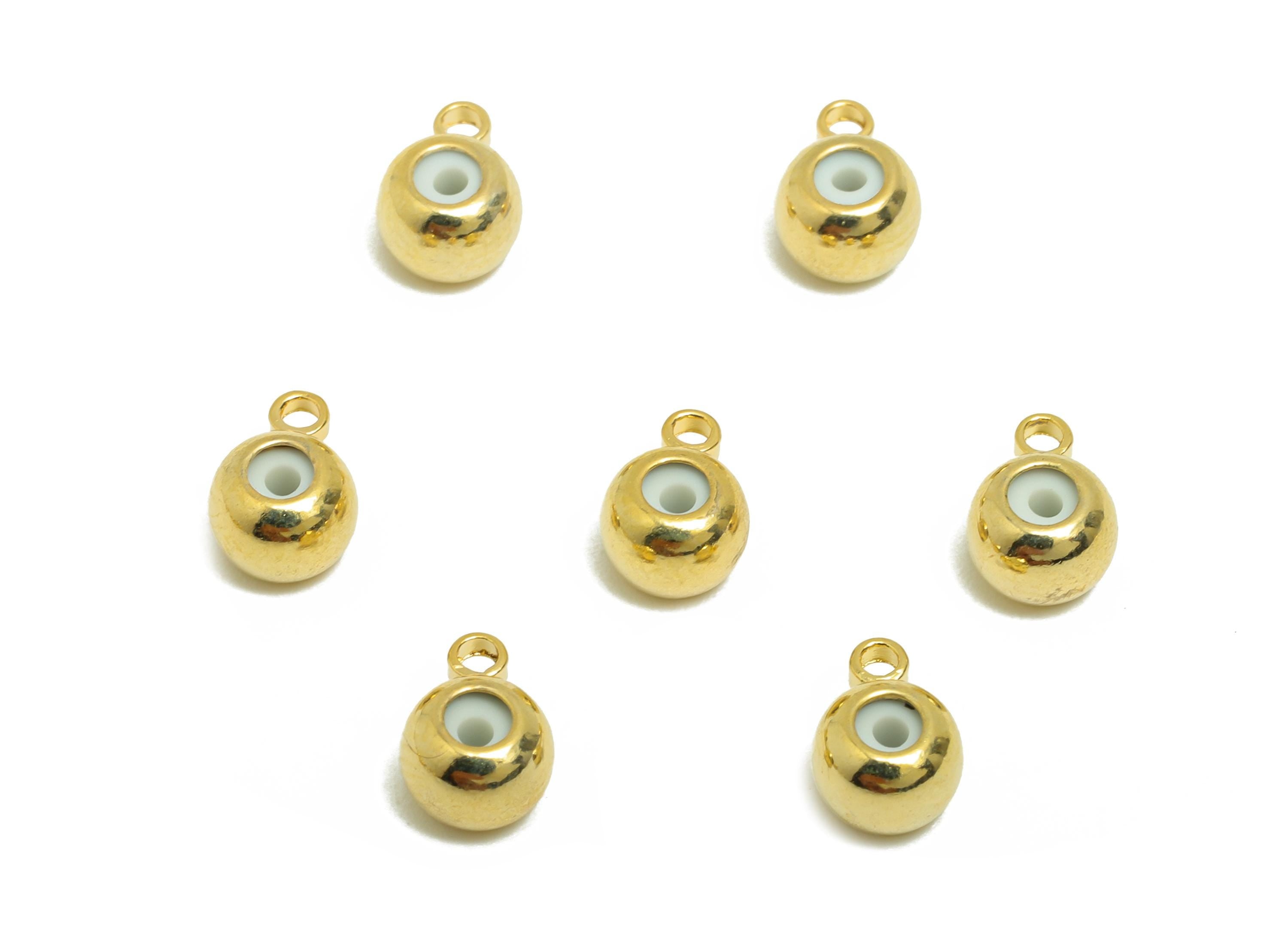 Rubber Earring Back with Loop - Brass Rubber Earring Stopper Nuts - 18K Real Gold Plating - Silica Gel Post Back - 6x4x3mm - RGP8641 - DOMEDBAZAAR