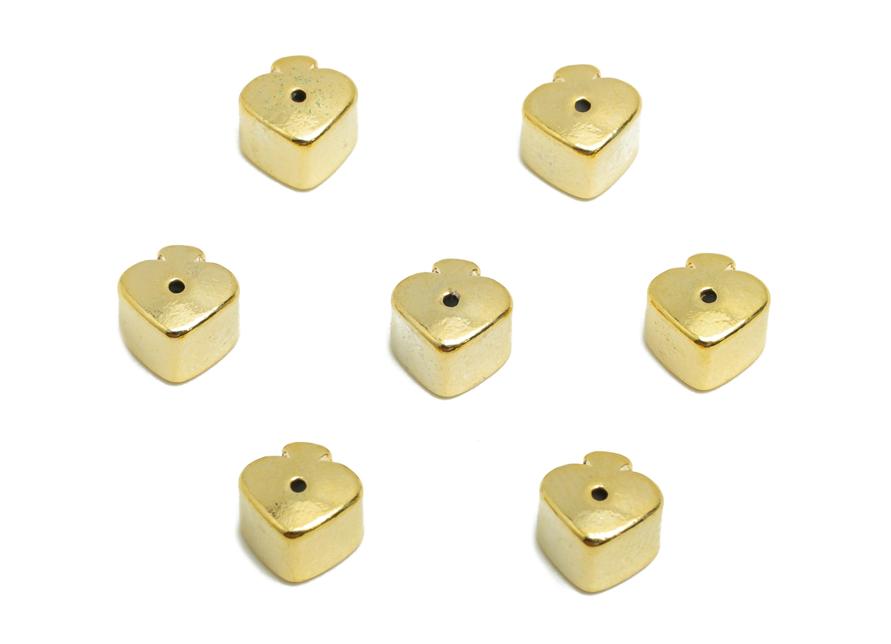 6*4 Silica Gel Rubber Earring Back - Brass Rubber Earring Stopper Nuts - Heart Rubber Earring - 18k Real Gold Plating - 5x5x4mm - RGP8647 - DOMEDBAZAAR