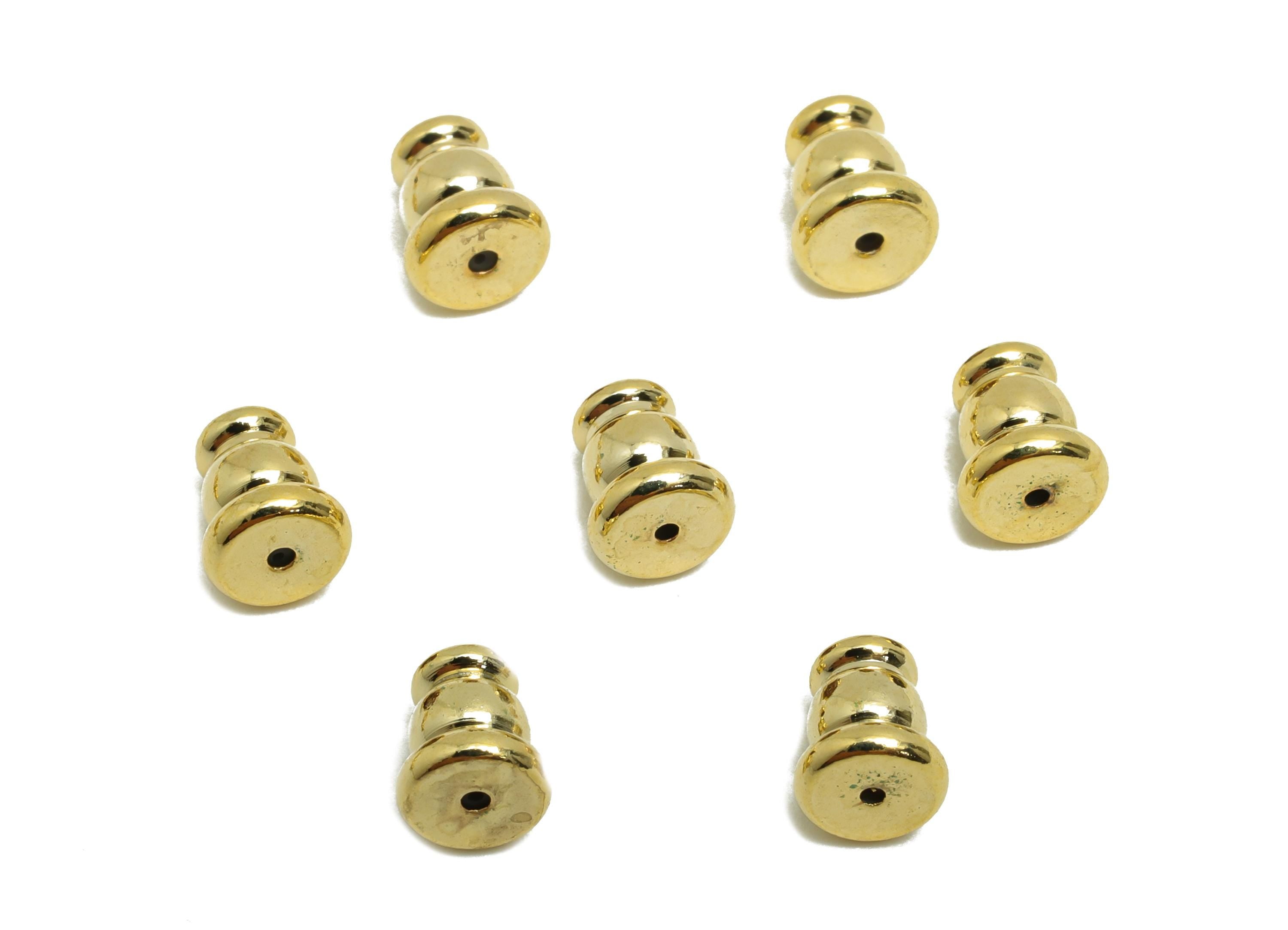 5*6 Silica Gel Rubber Earring Back - Brass Rubber Earring Stopper Nuts - Button Rubber Earring - 18K Real Gold Plating - 5x4x5mm - RGP8645 - DOMEDBAZAAR
