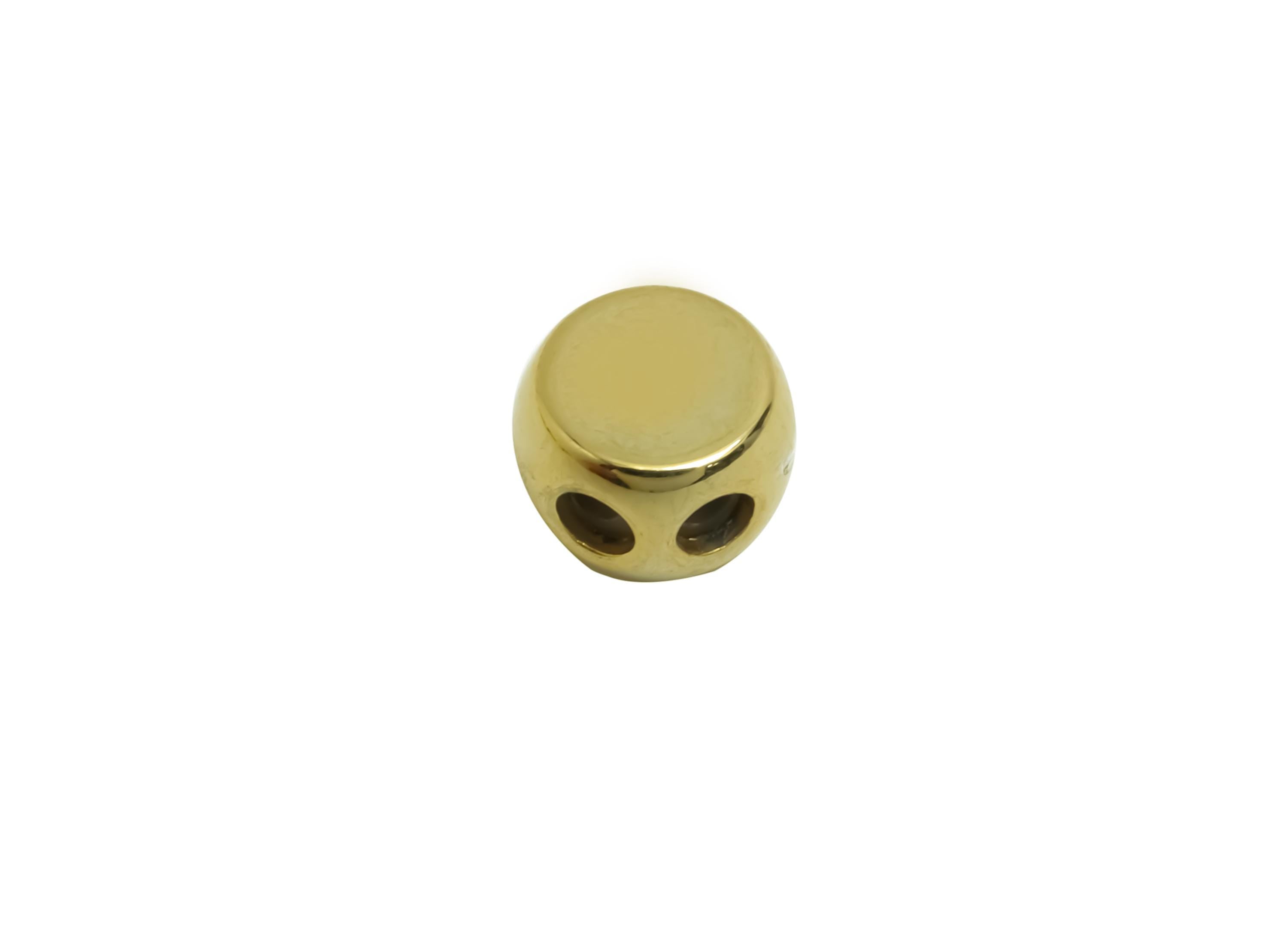 8*1.5 Brass Silica Gel Rubber - Rubber Sliding Bead Nuts - Stopper Bead - Adjustable Stopper - 18K Real Gold Plated - 5x7x5mm - RGP8650 - DOMEDBAZAAR