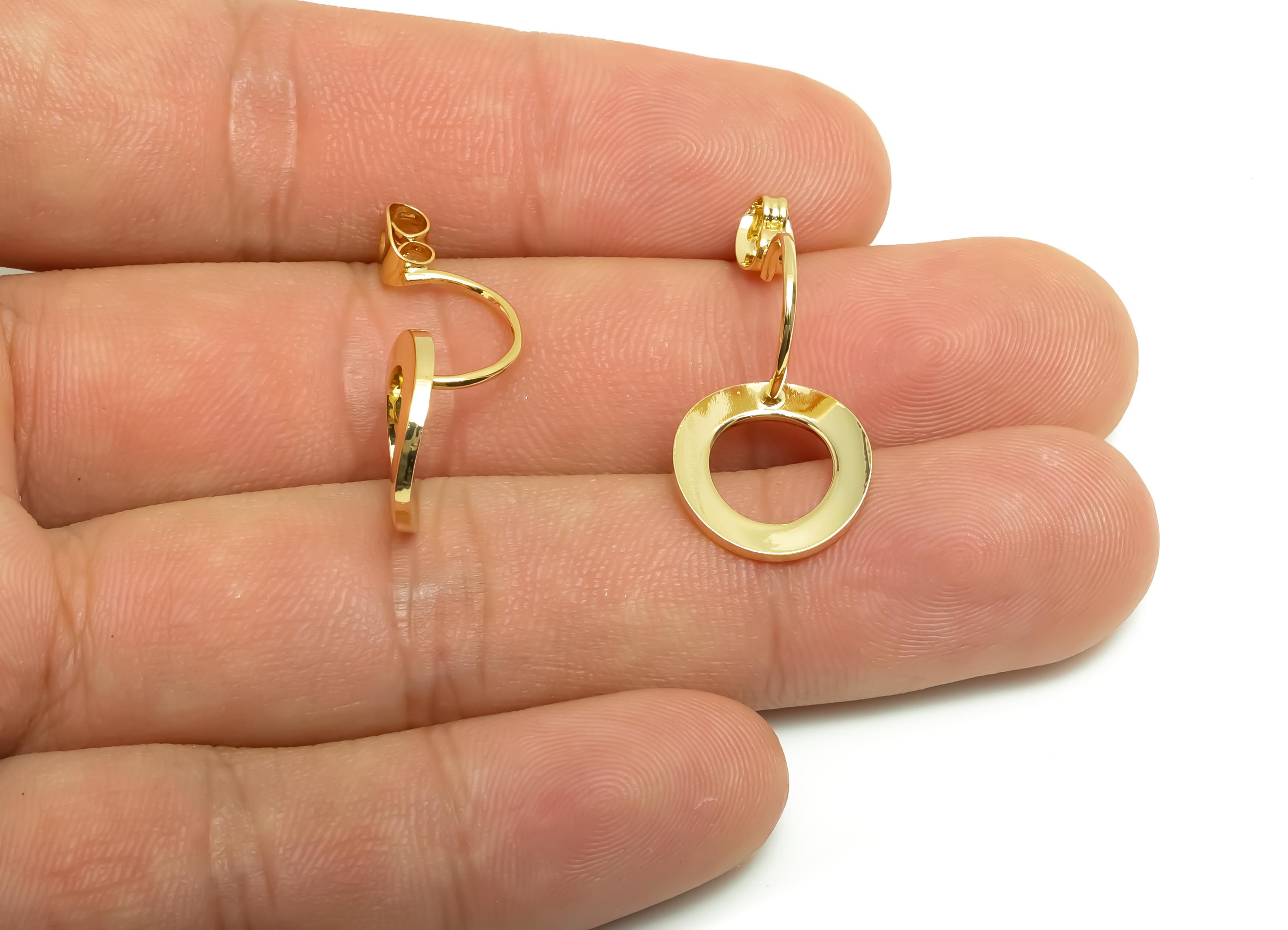 Brass Earring Backs - Brass Round Earring Back - Earring Stud Back Stopper - Gold Jewelry - 18K Real Gold Plating - 29.8x13.84x1mm - RGP8657 - DOMEDBAZAAR