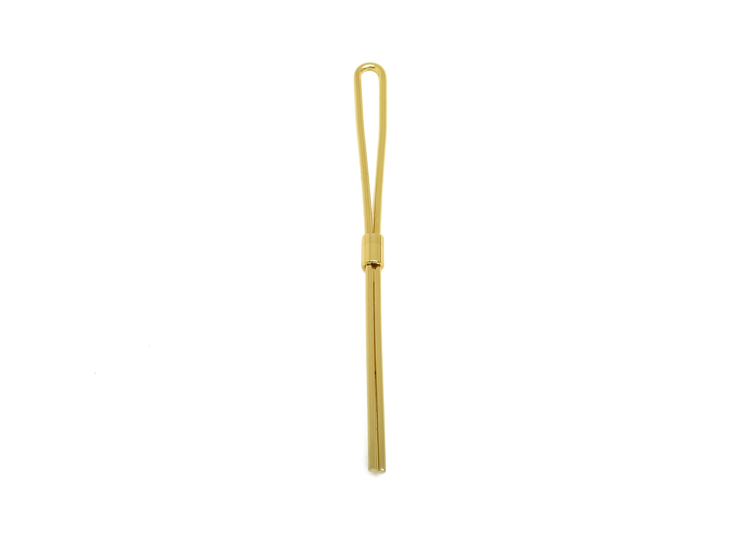 Brass Wire Bar Earring Charm - Gold Geometry Long Wire Earring Charm - Geometry Wire Charm - 18K Real Gold Plating - 74x5.37x1.04mm -RGP7926 - DOMEDBAZAAR