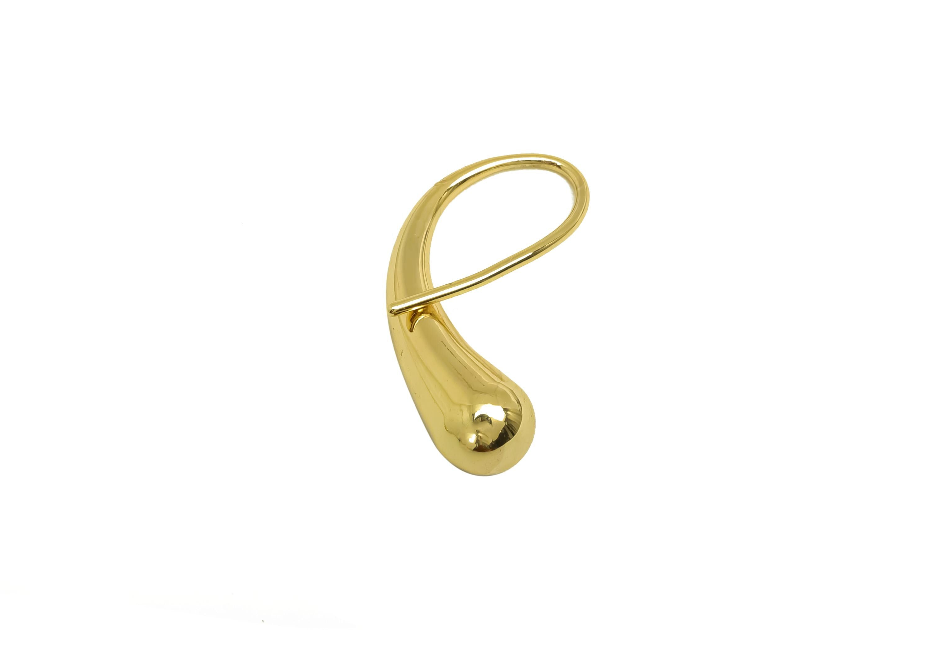 Brass Teardrop Earring Wire - Gold Mini Drop Earring Hook - Textured Teardrop Ear Wire - 18K Real Gold Plated - 21.05x13x1.82mm - RGP7949 - DOMEDBAZAAR