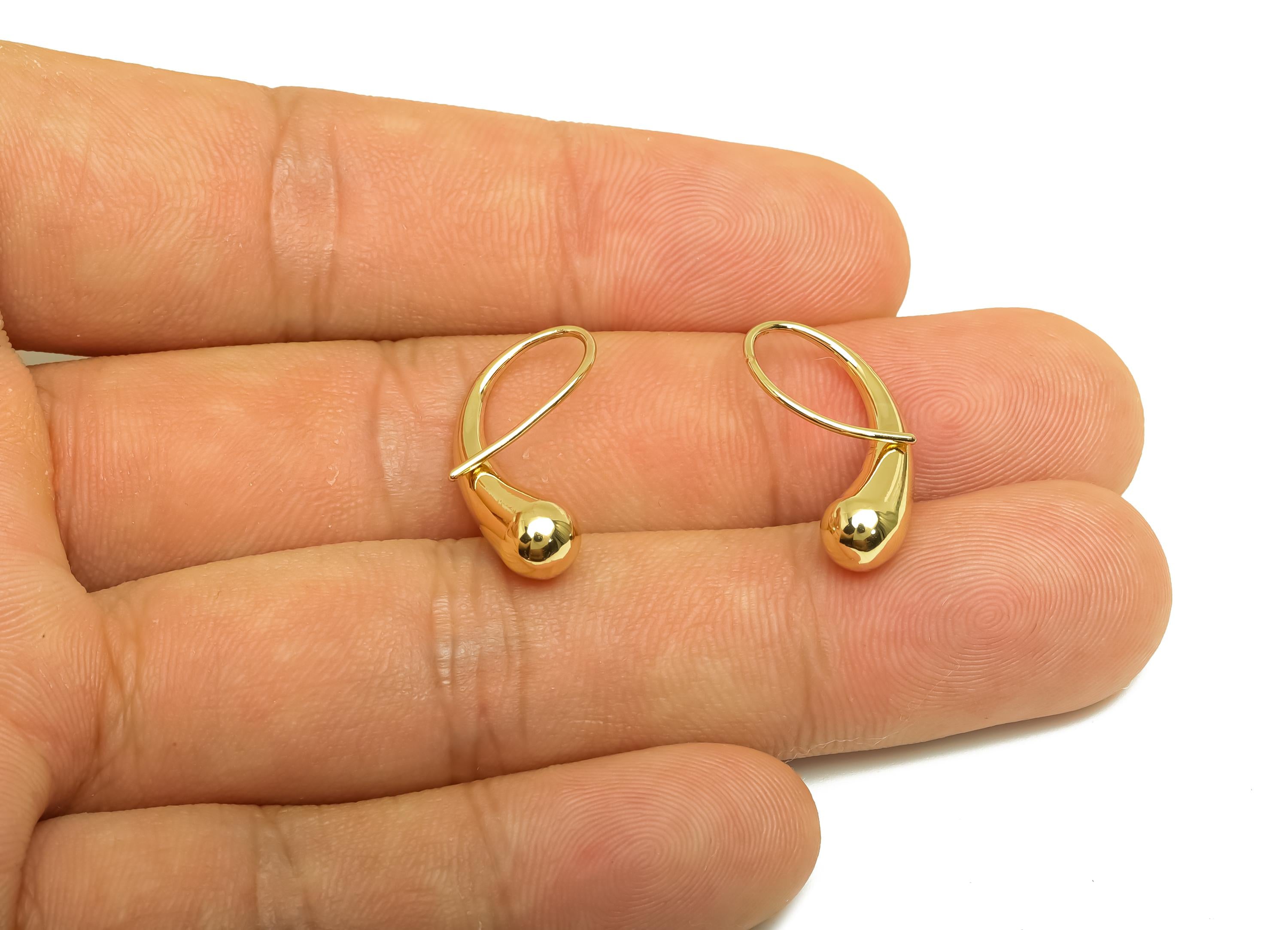 Brass Teardrop Earring Wire - Gold Mini Drop Earring Hook - Textured Teardrop Ear Wire - 18K Real Gold Plated - 21.05x13x1.82mm - RGP7949 - DOMEDBAZAAR