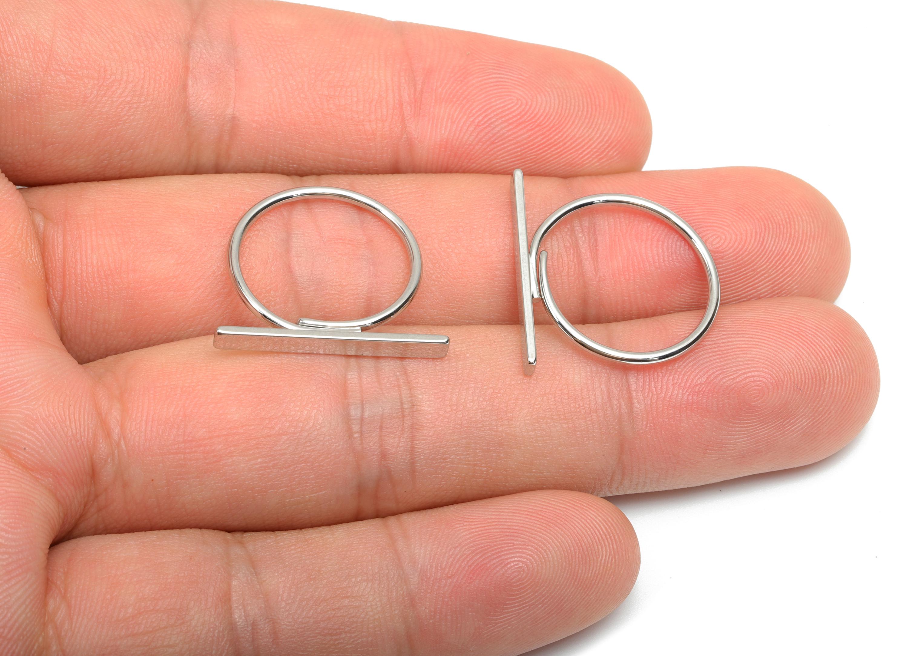 Brass Adjustable Rectangle Ring - Brass Ring Settings - Rectangle Ring Adjustable Finding - 18K Real White Gold Plating - 20x21x1mm -RGP8073 - DOMEDBAZAAR