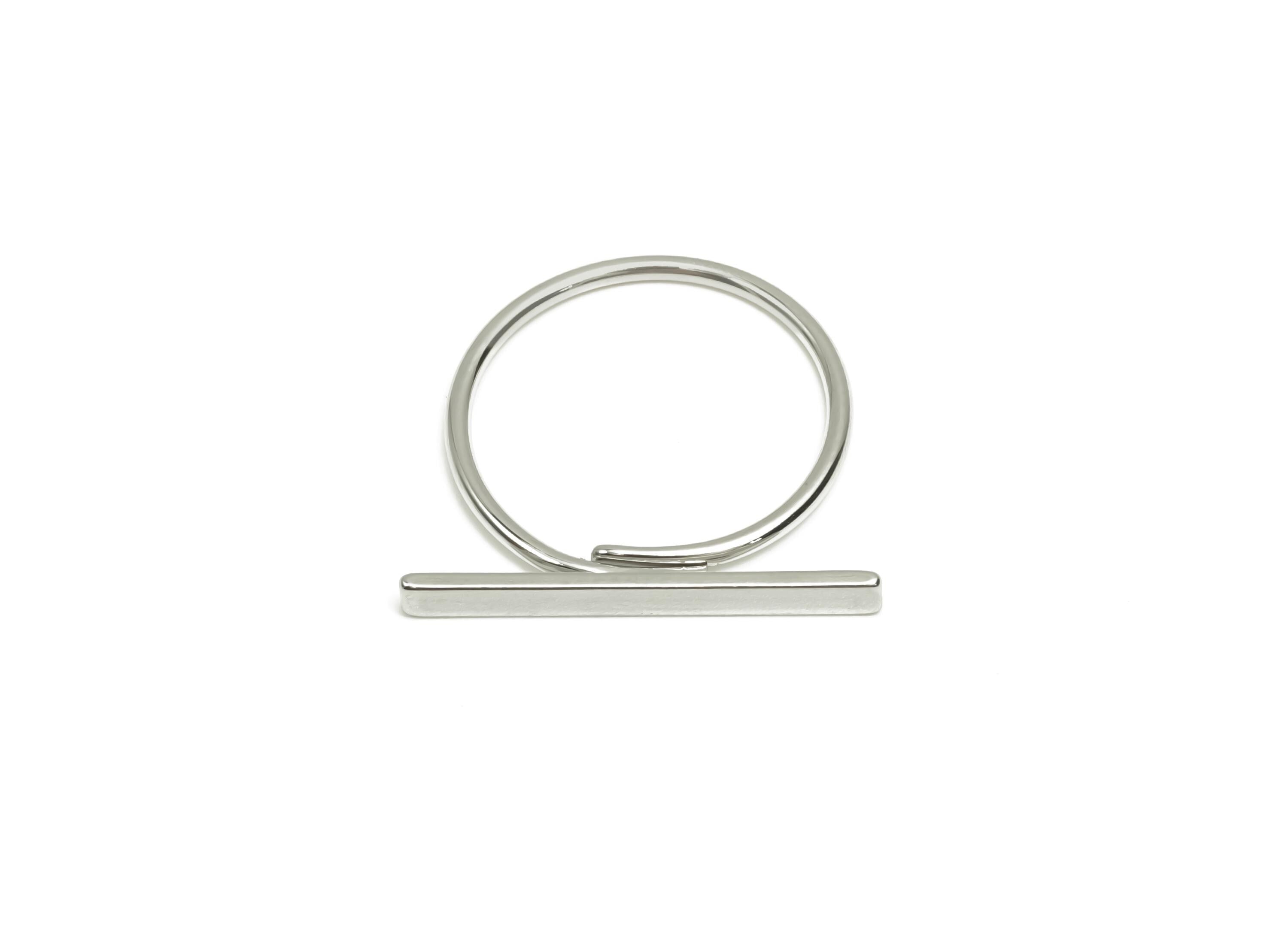 Brass Adjustable Rectangle Ring - Brass Ring Settings - Rectangle Ring Adjustable Finding - 18K Real White Gold Plating - 20x21x1mm -RGP8073 - DOMEDBAZAAR