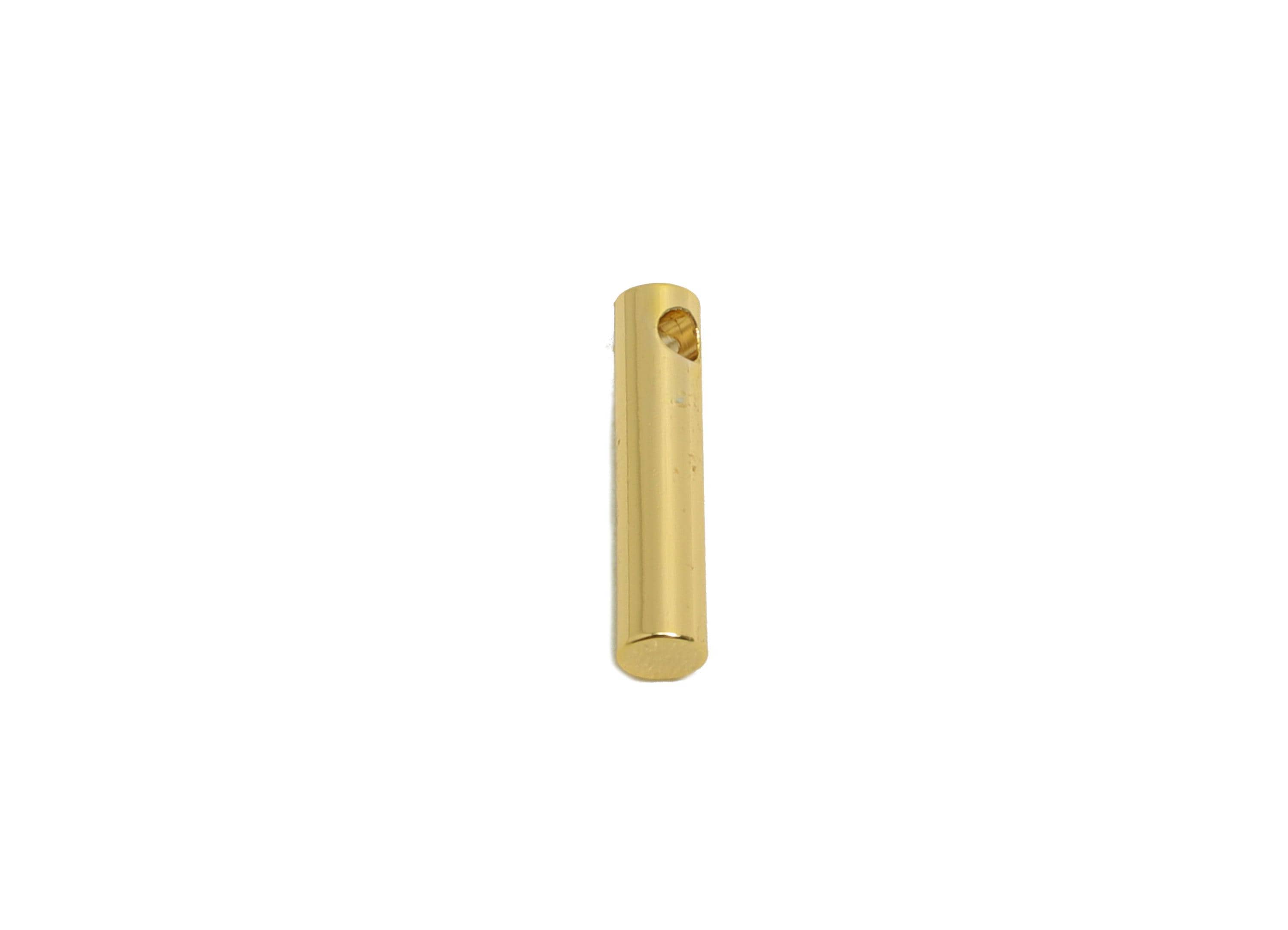 2.0*10mm Stick Earring Charm - Brass Minimalist Gold Bar Pendant - Bar Necklace Charms - Gold Jewelry- 18K Real Gold Plating - RGP10174 - DOMEDBAZAAR
